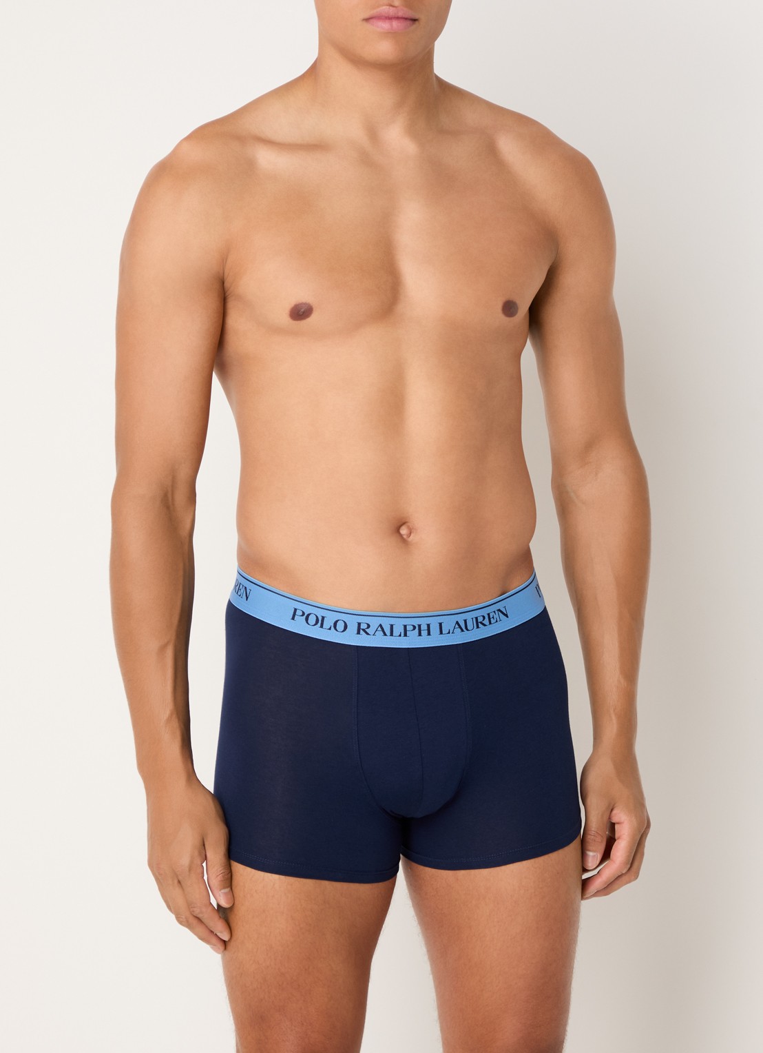 Ralph Lauren Boxershorts met logoband in 3-pack - voorkant 3 donkerblauw