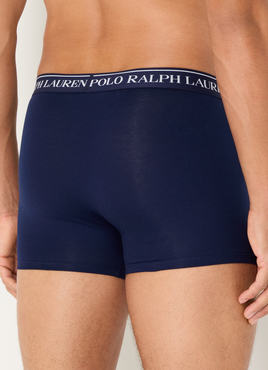 Ralph Lauren Boxershorts met logoband in 3-pack - achterkant 3 kobaltblauw