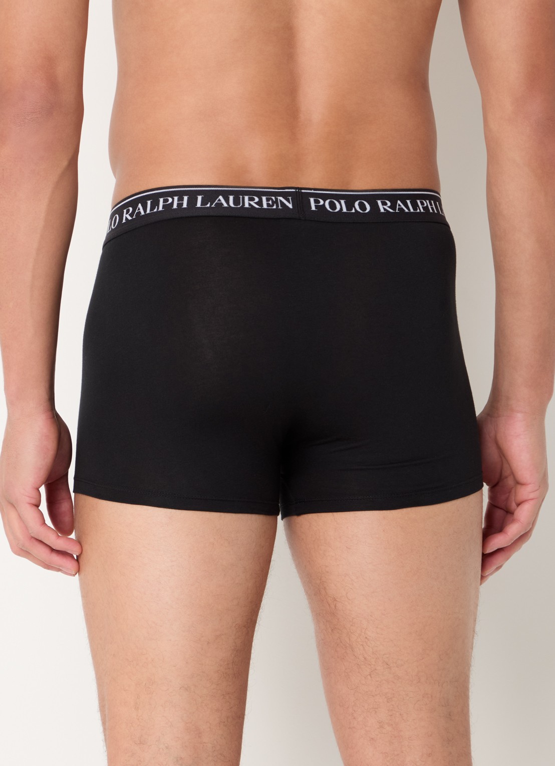 Ralph Lauren Boxershorts met logoband in 3-pack - achterkant zwart