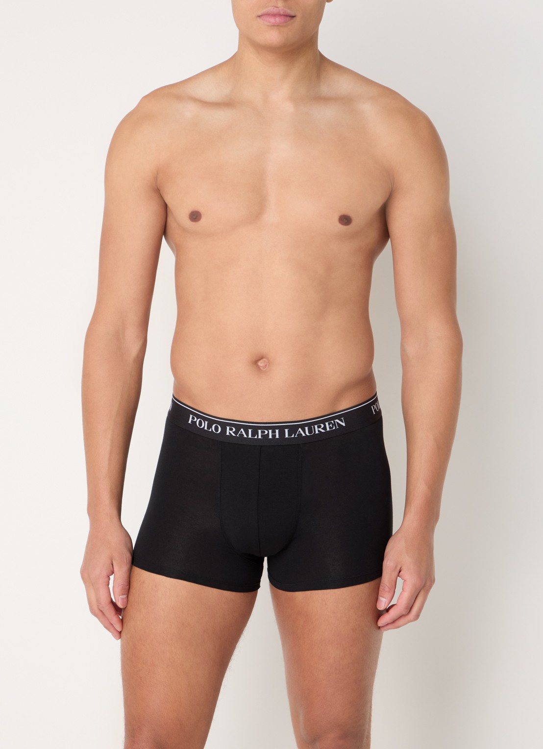 Ralph Lauren Boxershorts met logoband in 3-pack - voorkant 3 zwart
