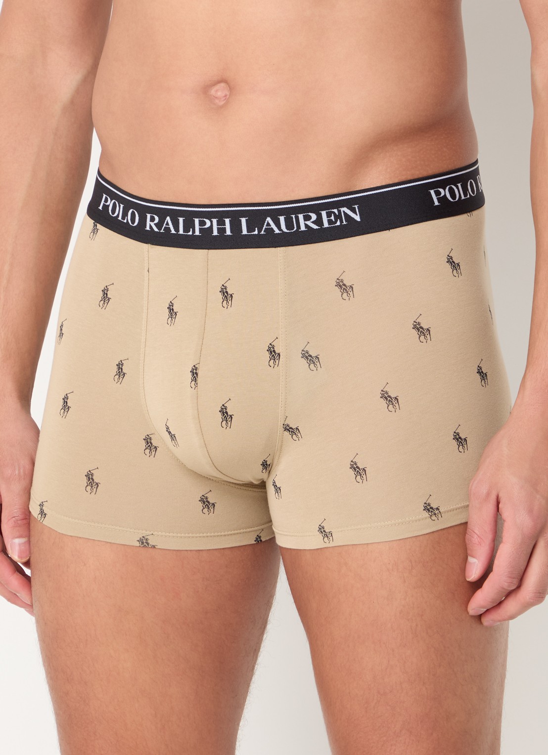Ralph Lauren Boxershorts met logoband in 3-pack - detail 2 khaki