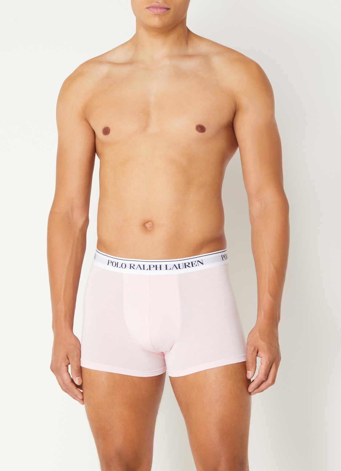 Ralph Lauren Boxershorts met logoband in 3-pack - voorkant 3 lichtblauw