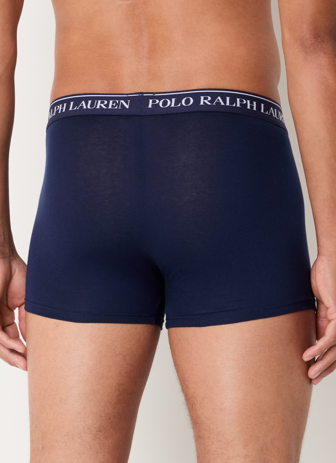 Ralph Lauren Boxershorts met logoband in 3-pack - achterkant blauw