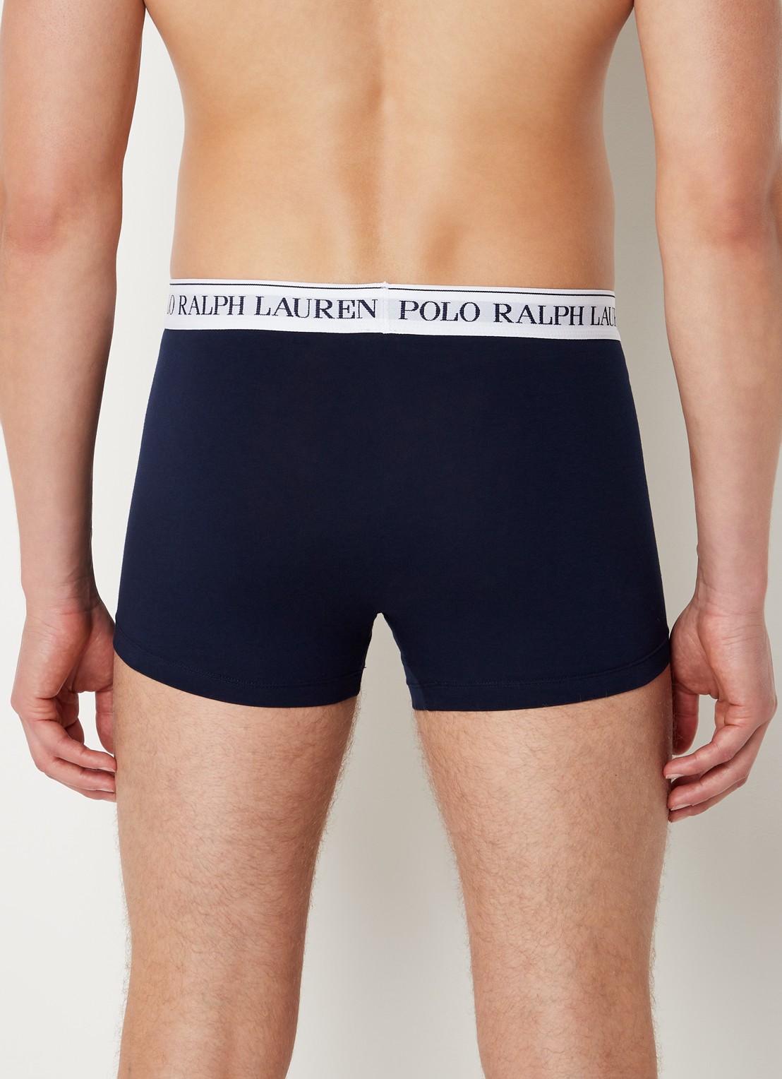 Ralph Lauren Boxershorts met logoband in 3-pack - achterkant 3 donkerblauw