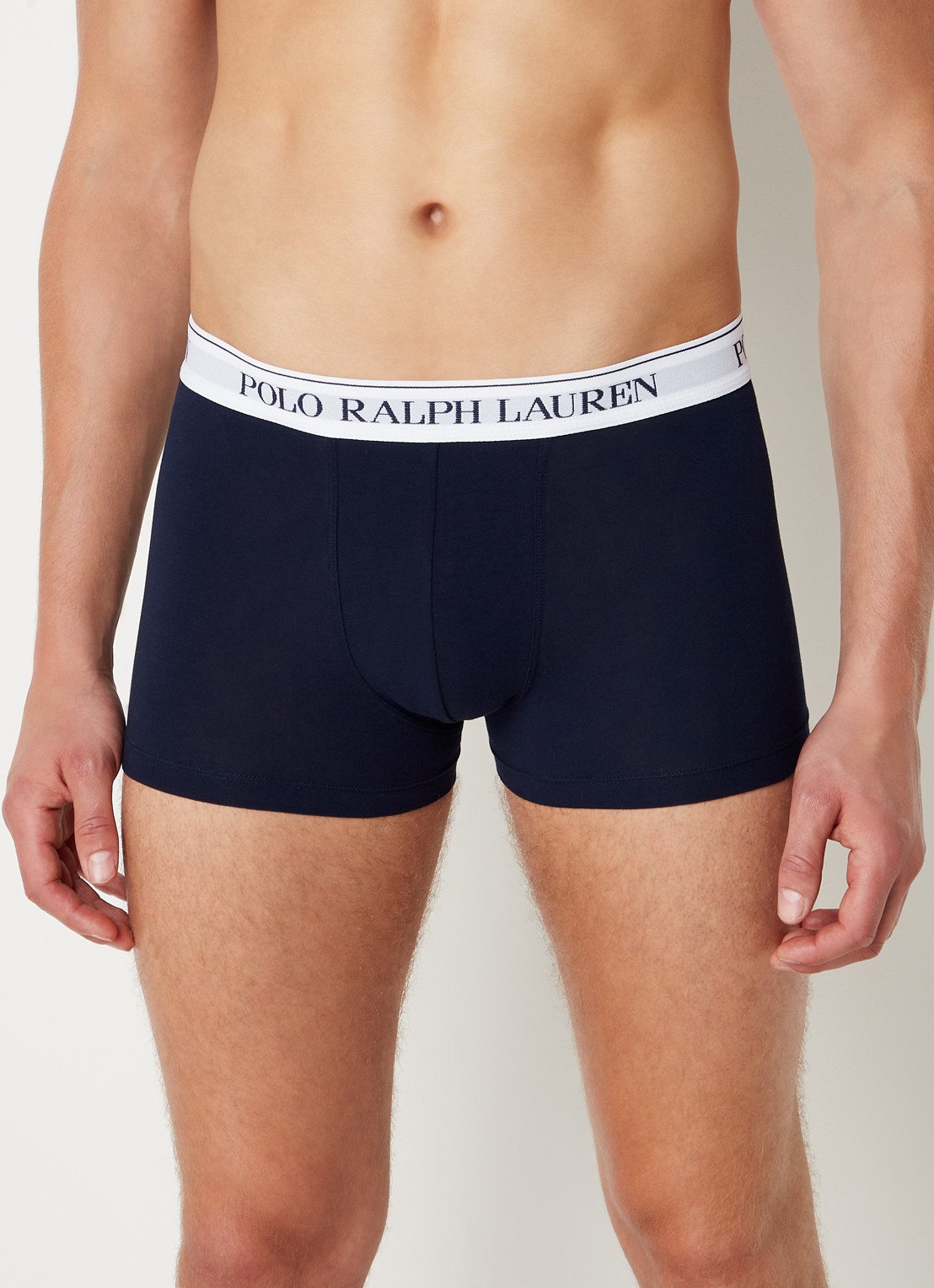 Ralph Lauren Boxershorts met logoband in 3-pack - detail donkerblauw