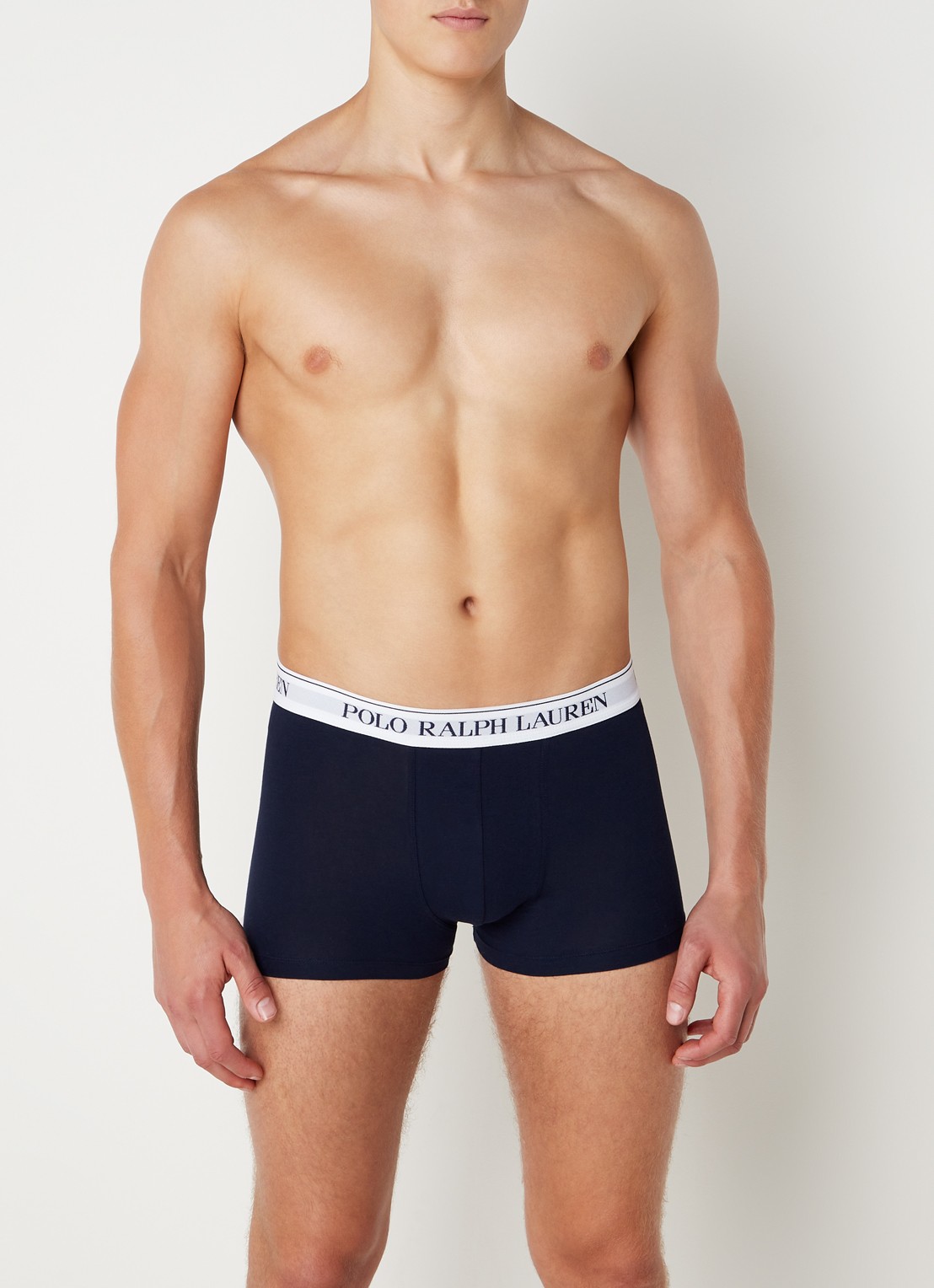 Ralph Lauren Boxershorts met logoband in 3-pack - voorkant 5 donkerblauw