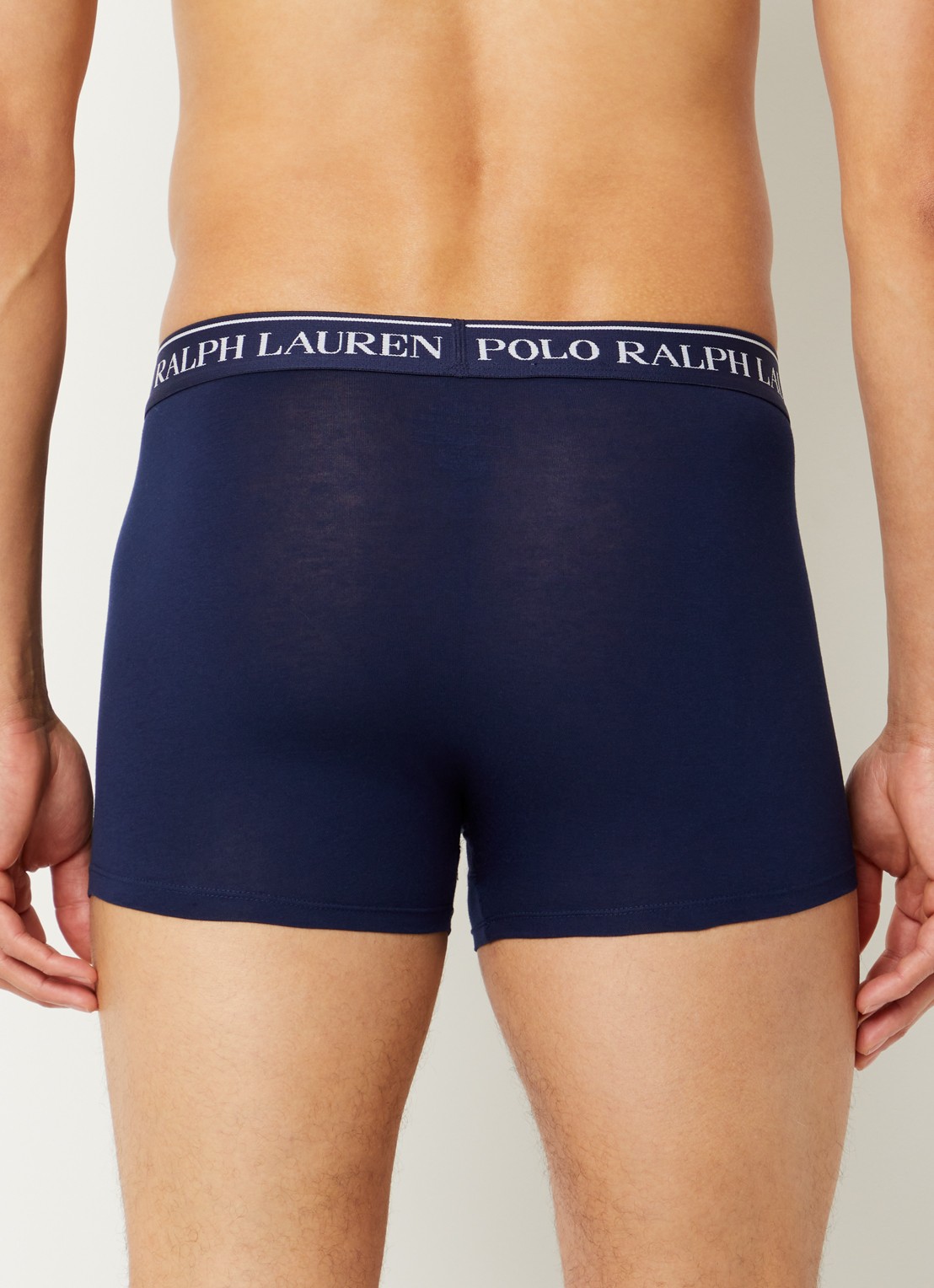 Ralph Lauren Boxershorts met logoband in 3-pack - achterkant beige