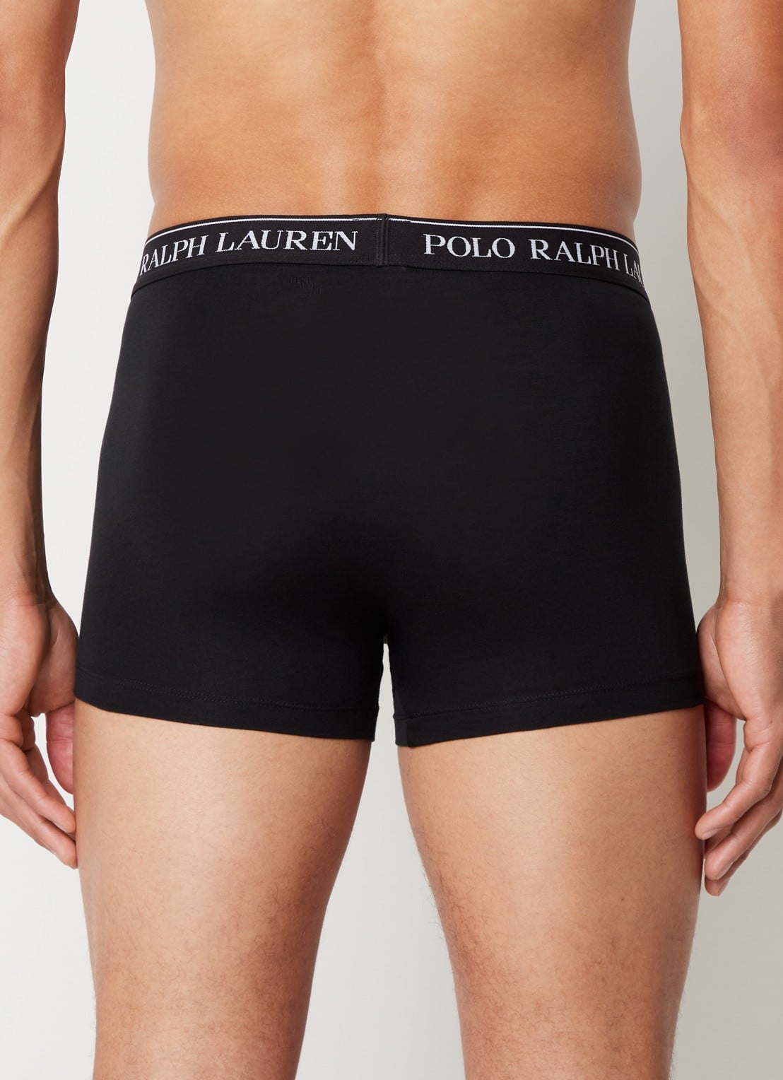 Ralph Lauren Boxershorts met logoband in 3-pack - achterkant zwart