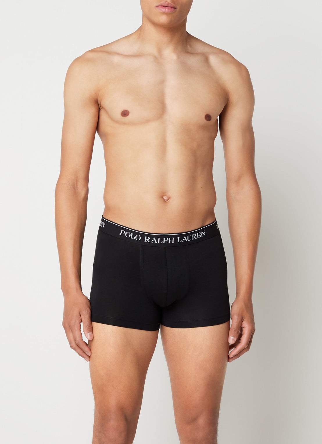 Ralph Lauren Boxershorts met logoband in 3-pack - voorkant 4 zwart