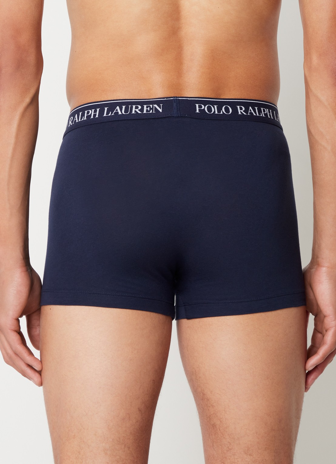 Ralph Lauren Boxershorts met logoband in 3-pack - achterkant blauw
