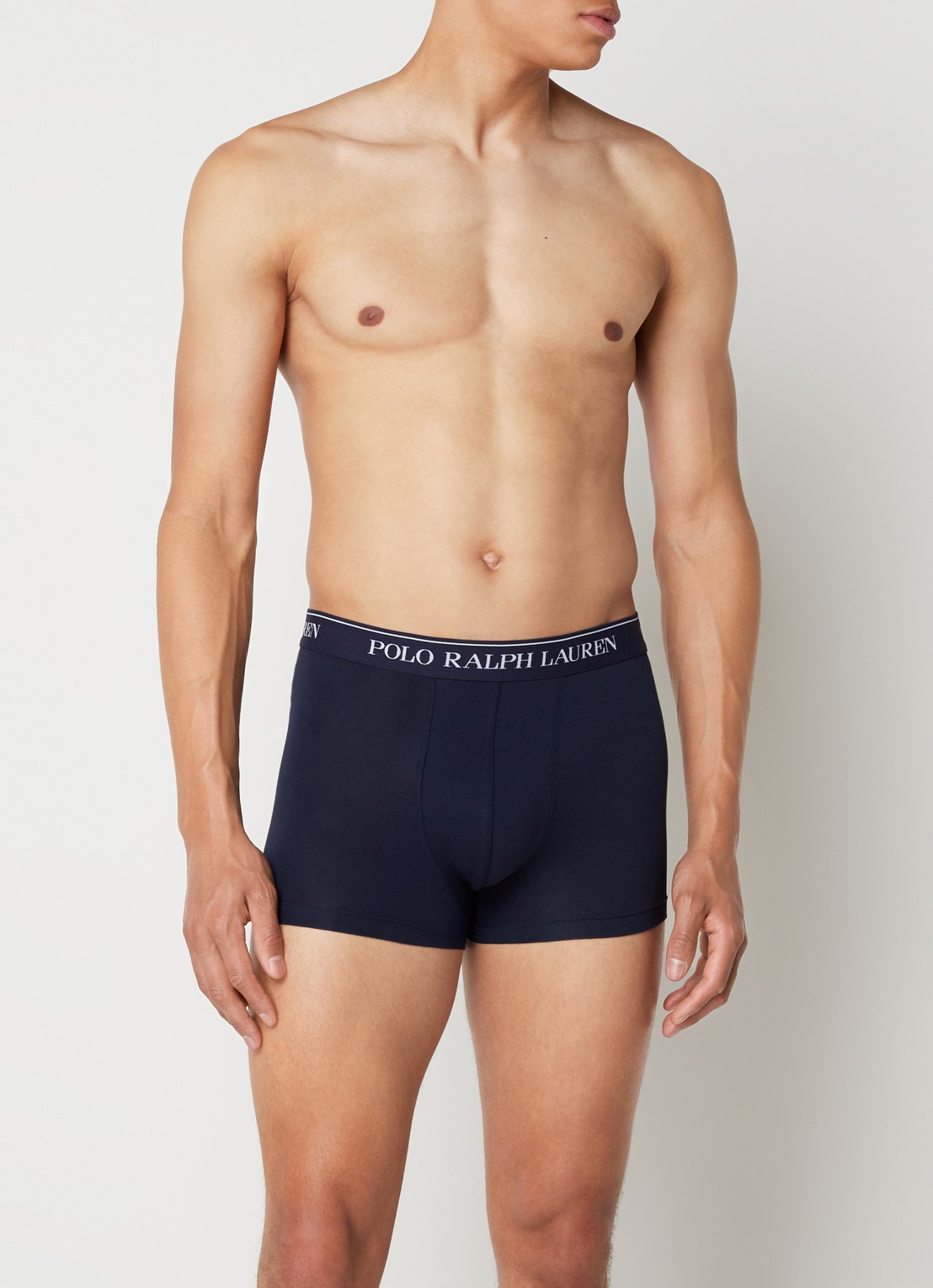 Ralph Lauren Boxershorts met logoband in 3-pack - voorkant 3 3pk cr nvy/cr nvy/ cr nvy