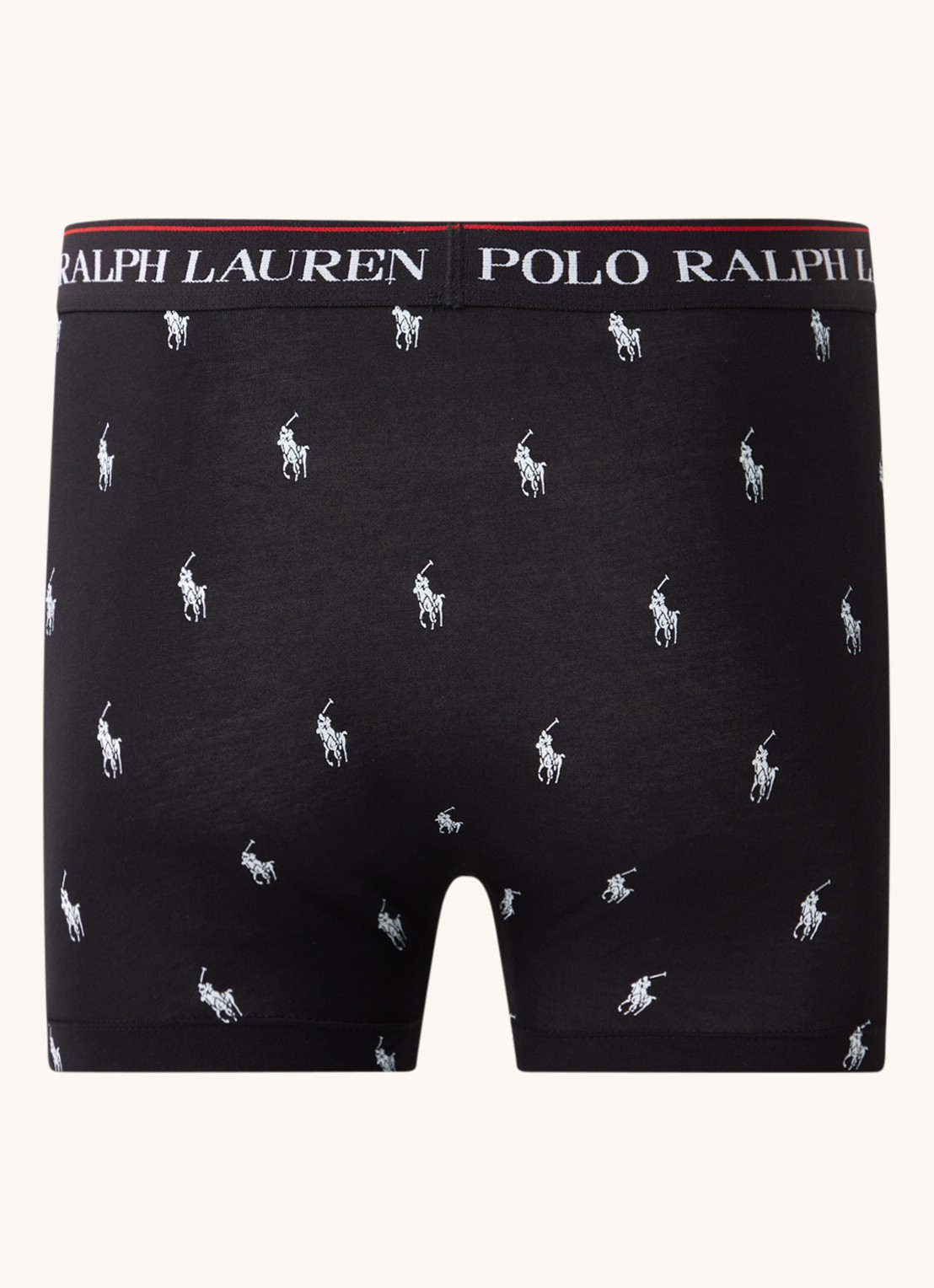 Ralph Lauren Boxershorts met logoband in 3-pack - achterkant zwart