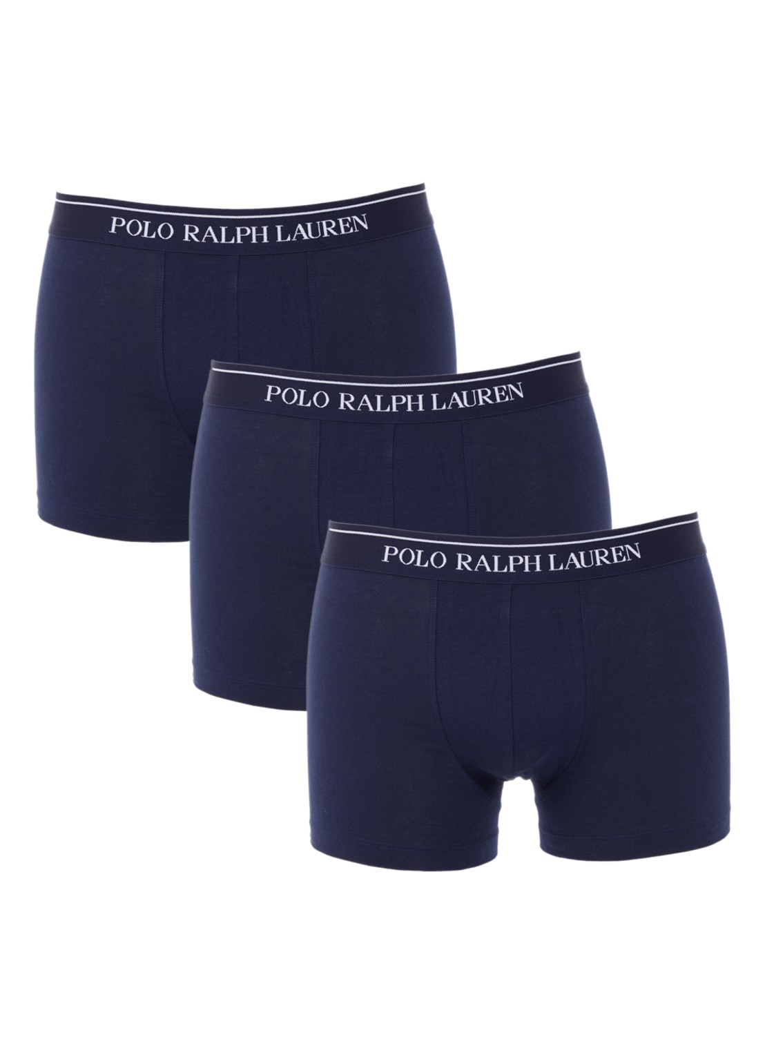 Ralph Lauren Boxershorts met logoprint in 3-pack - voorkant 2 donkerblauw