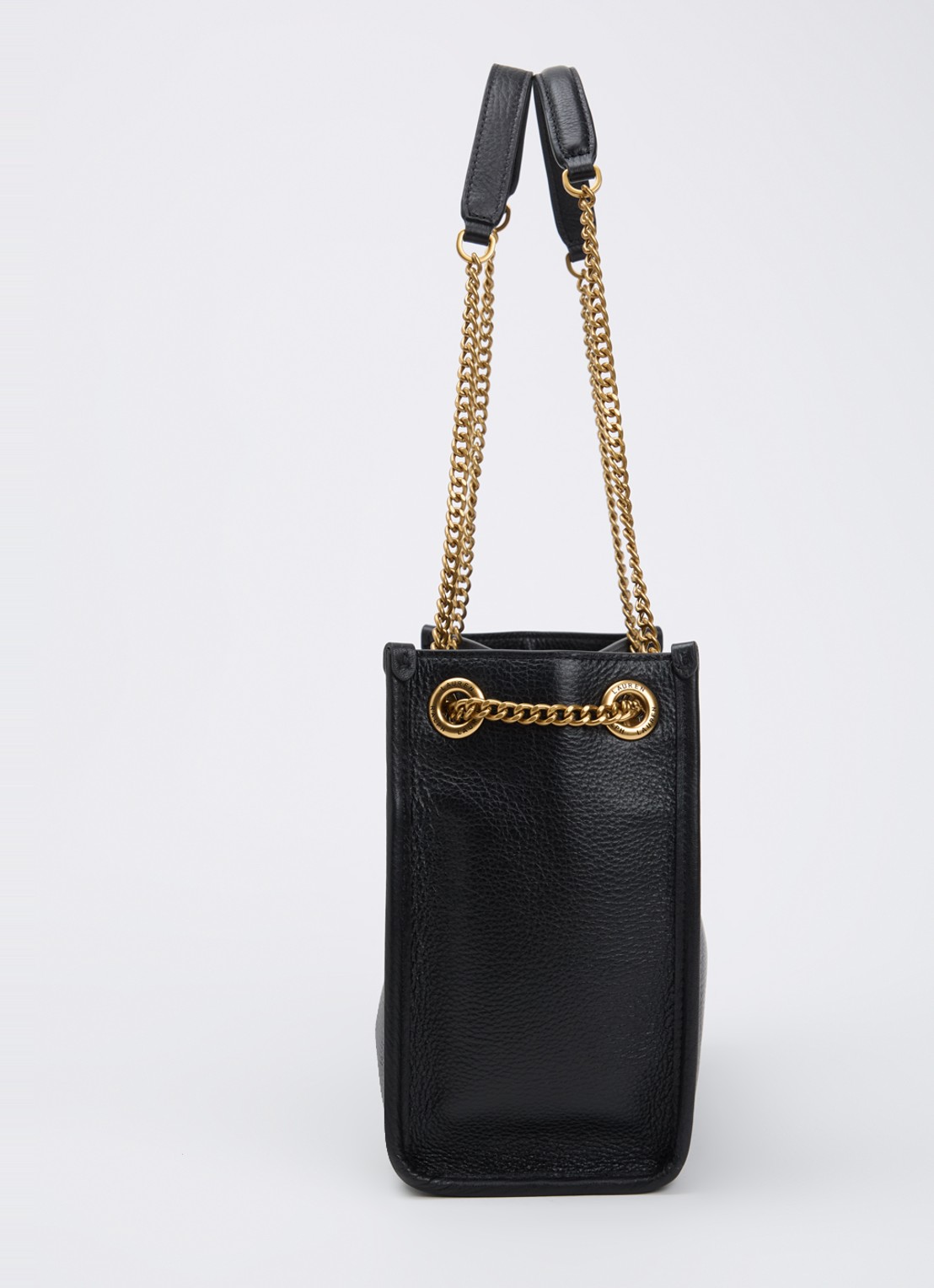 Ralph Lauren Bradley Medium schoudertas van leer - detail 4 zwart