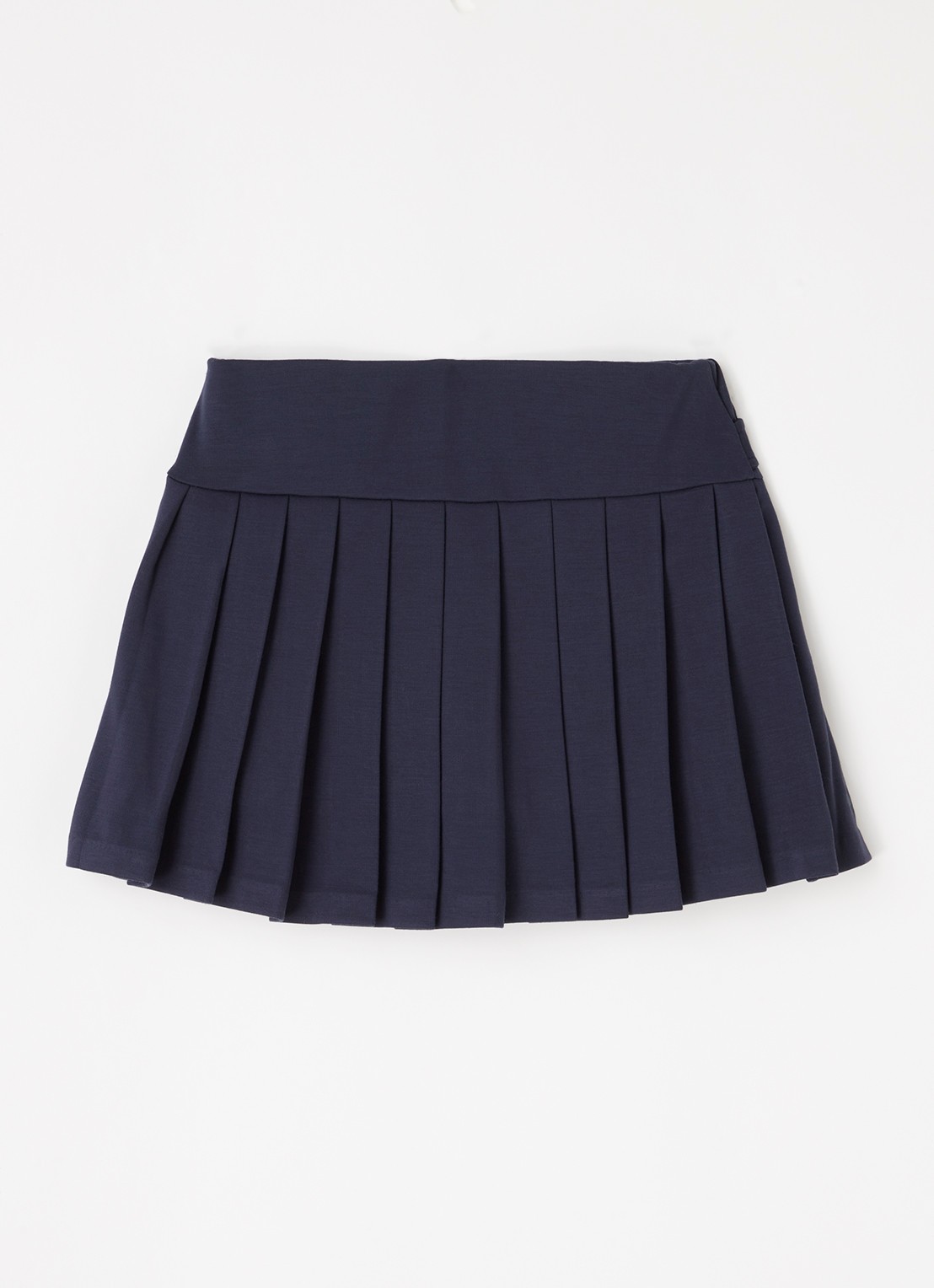 Ralph Lauren Broekrok van jersey met plooidetail  - achterkant 3 donkerblauw