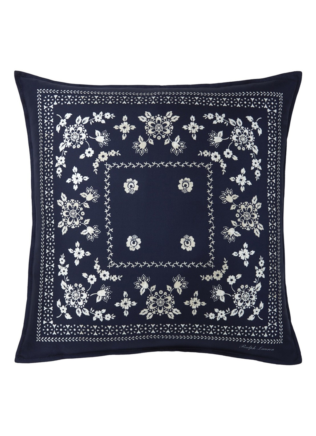 Ralph Lauren Brynn sierkussenhoes 45 x 45 cm - voorkant donkerblauw