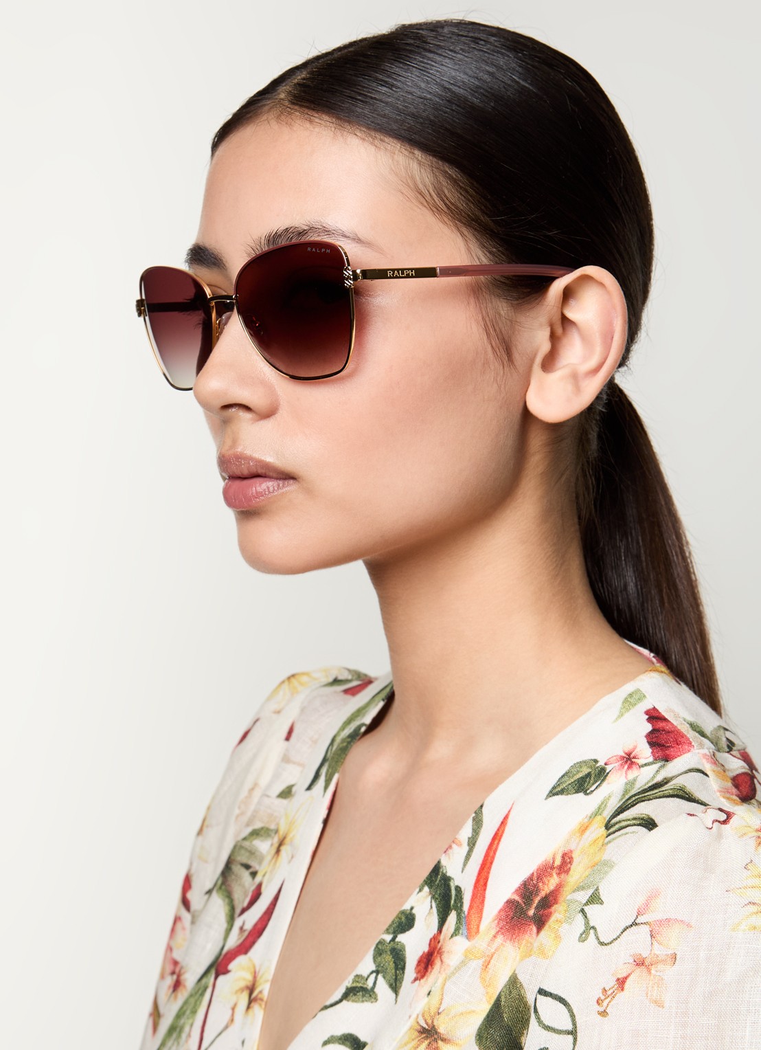 Ralph Lauren Butterfly zonnebril RA4146 - voorkant 2 goud