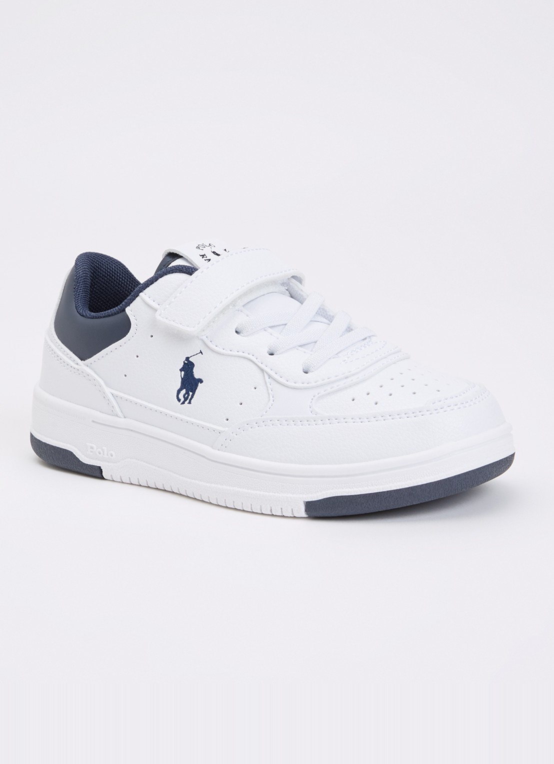 Ralph Lauren C-Masters Court II sneaker met logo - voorkant 2 wit