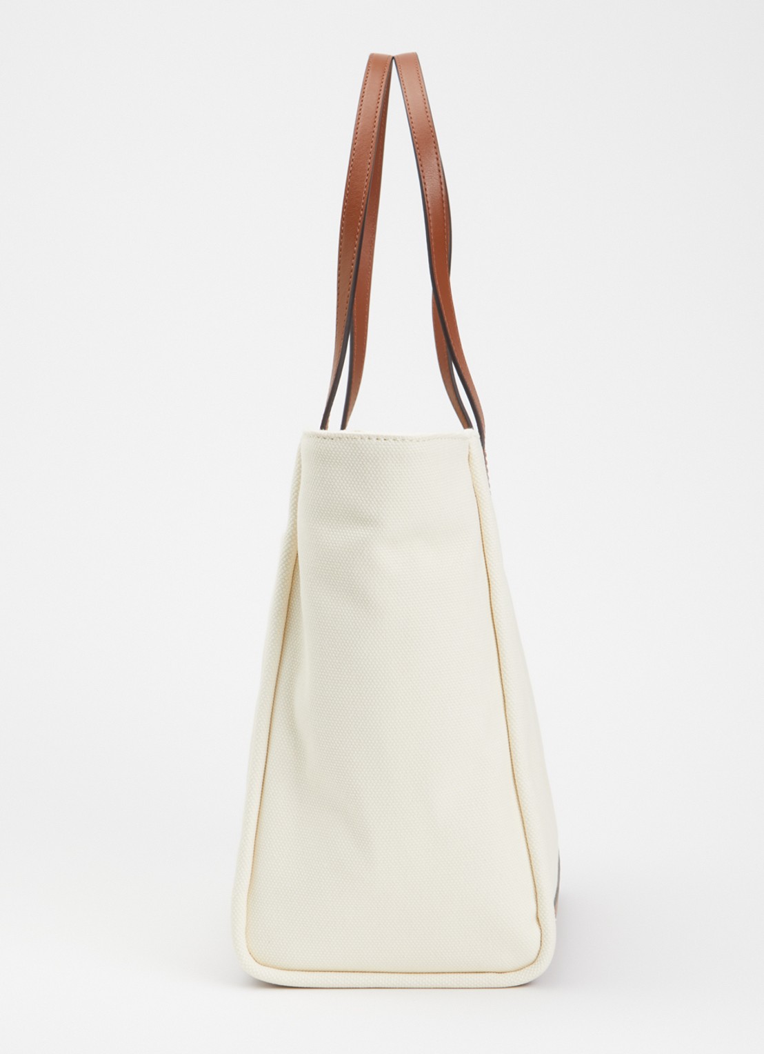 Ralph Lauren Cameryn shopper van canvas met details van leer  - detail 2 beige