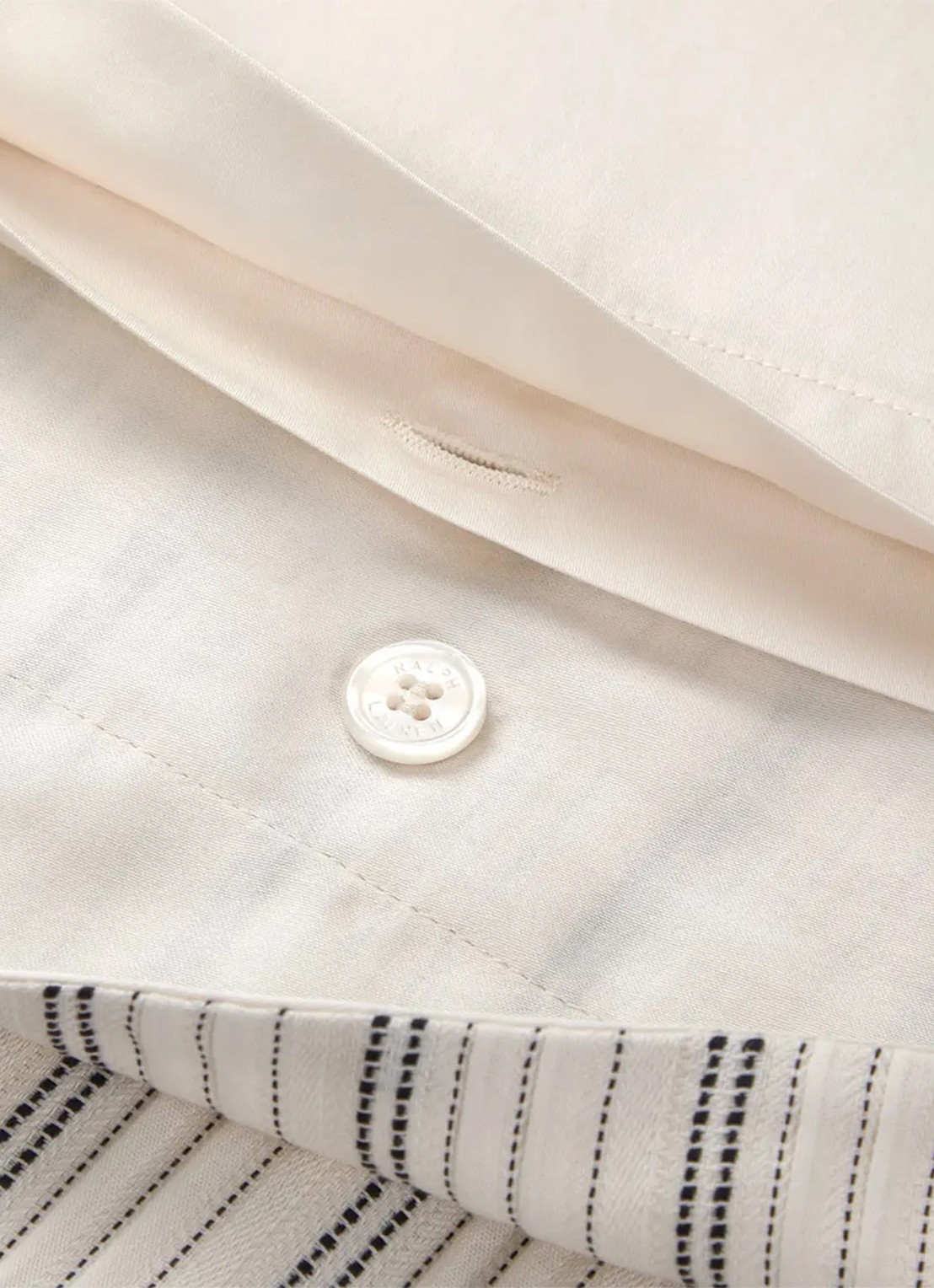 Ralph Lauren Canyonro dekbedovertrek - achterkant 2 creme