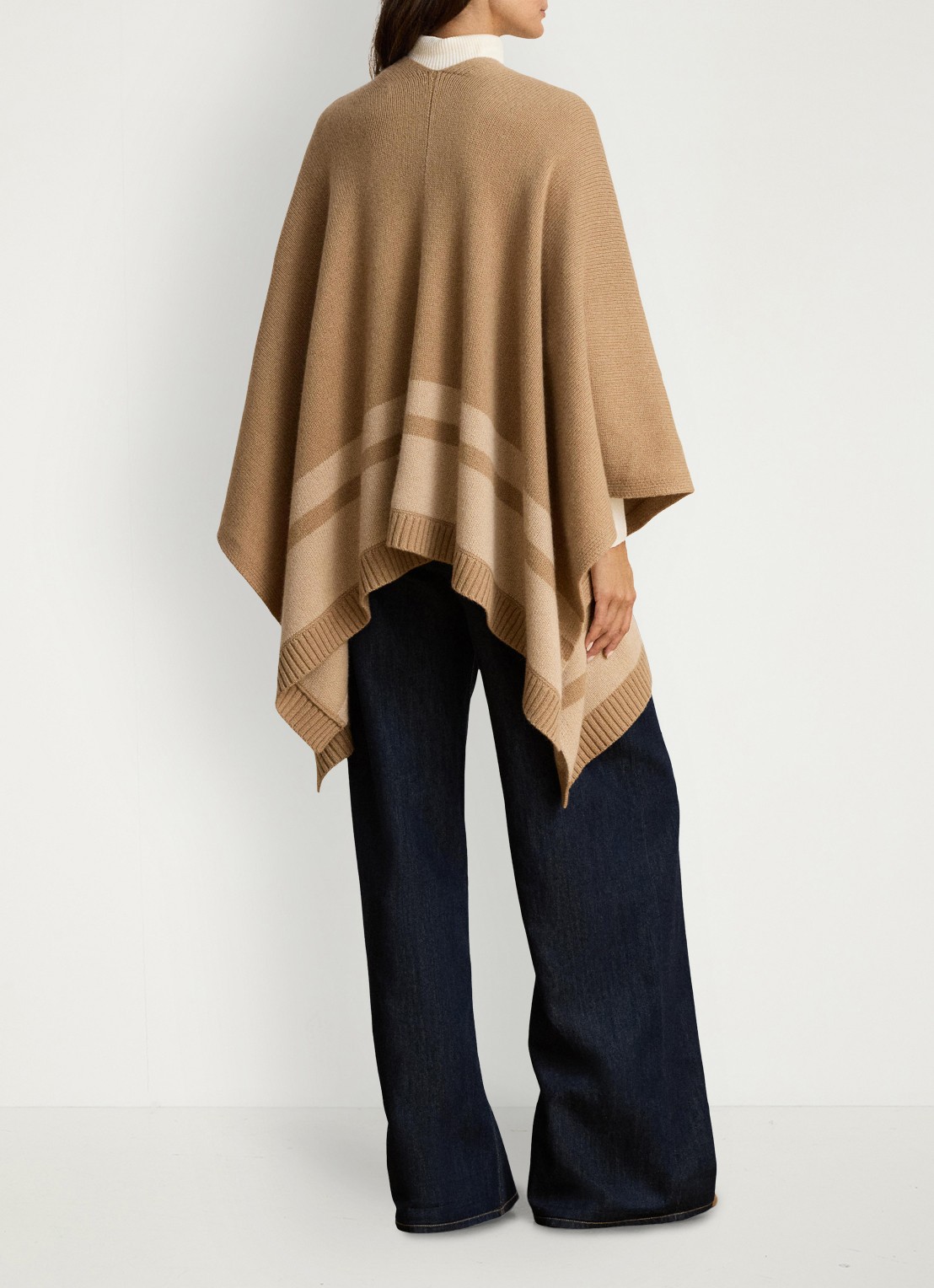 Ralph Lauren Cape met gespdetail - achterkant camel multi / beige