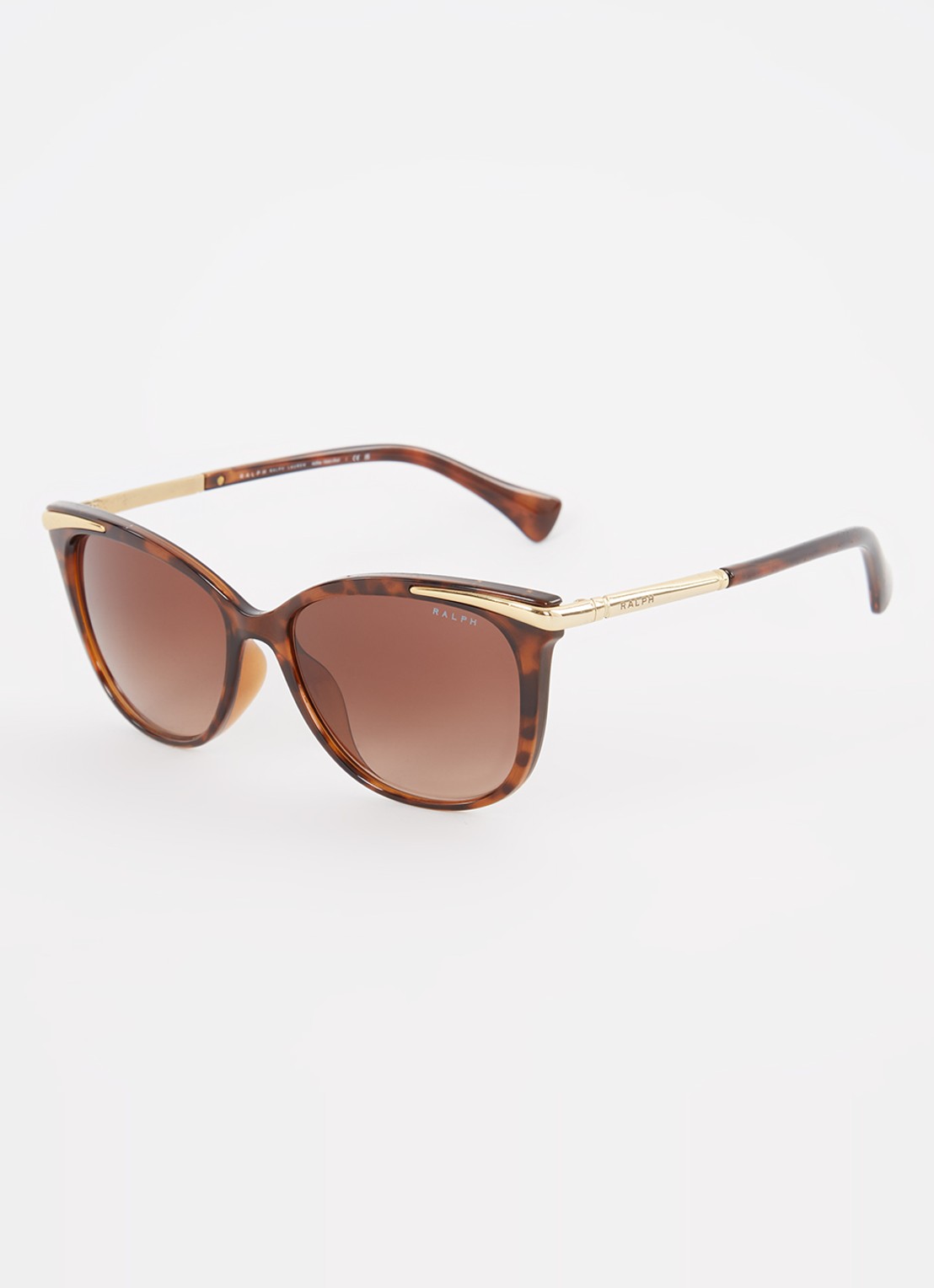 Ralph Lauren Cat eye zonnebril RA5309U - voorkant donkerbruin