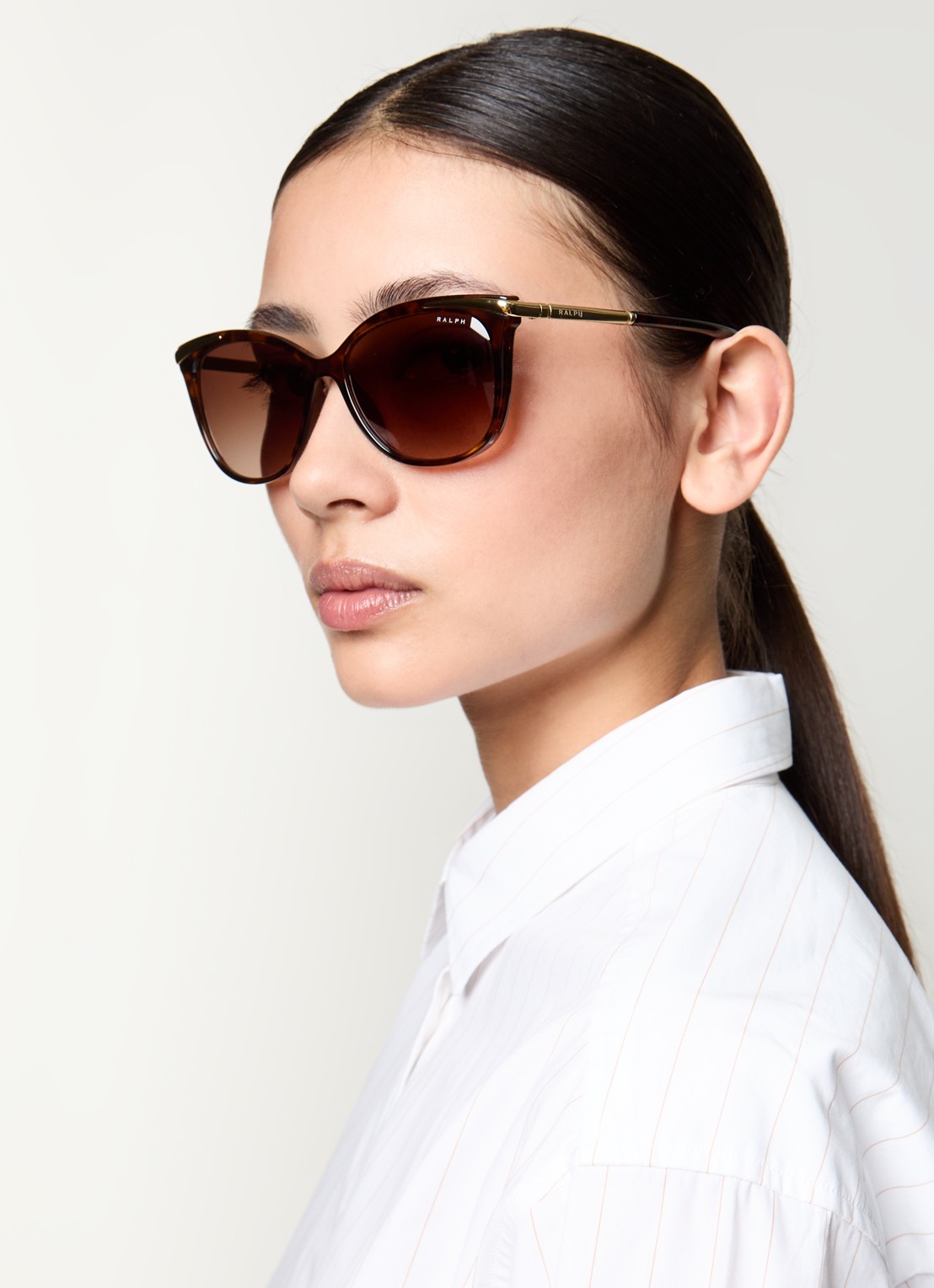 Ralph Lauren Cat eye zonnebril RA5309U - voorkant 2 donkerbruin