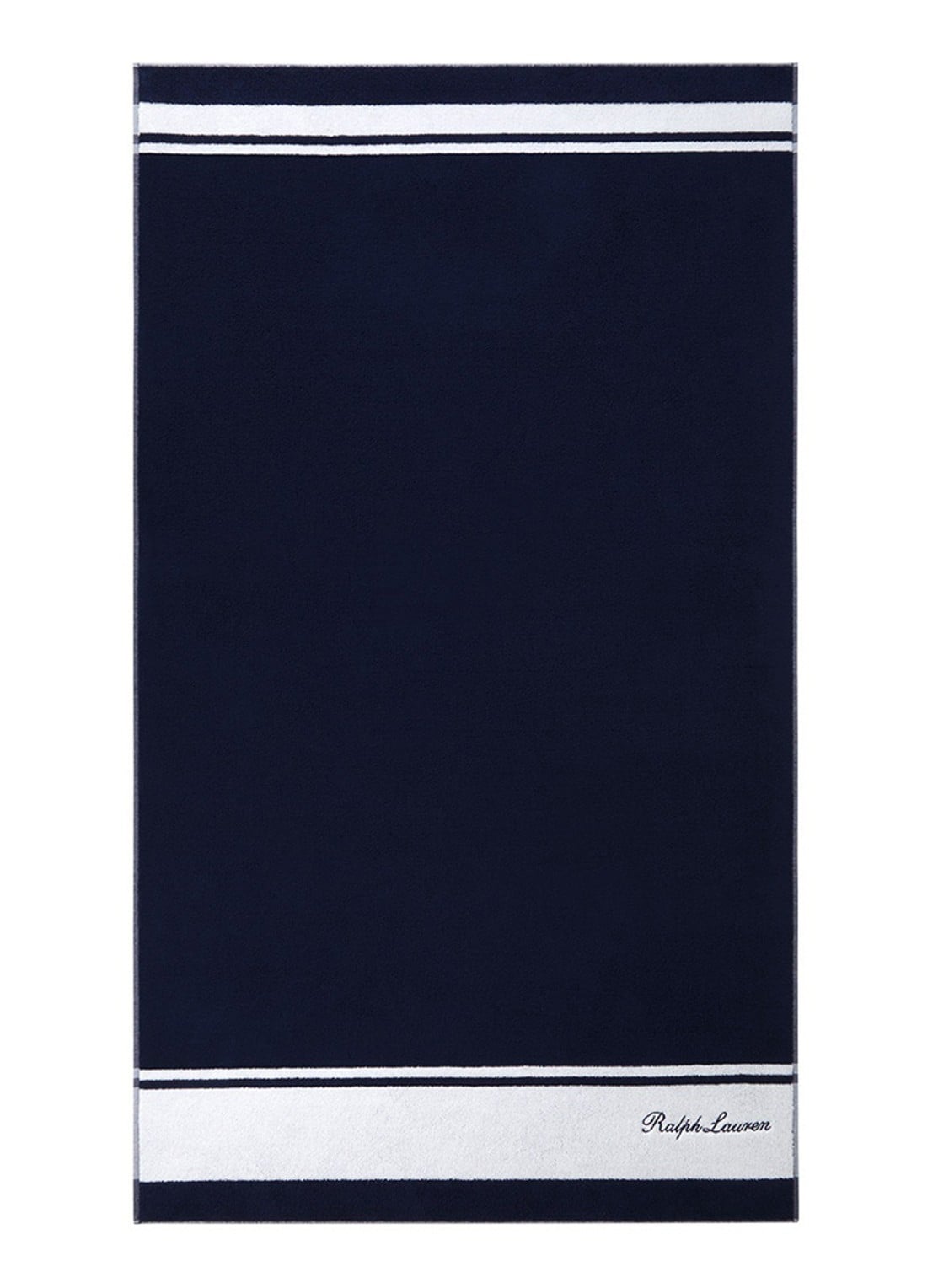 Ralph Lauren Chesson strandlaken - 540 gr/m2 - 100 x 170 cm - voorkant donkerblauw
