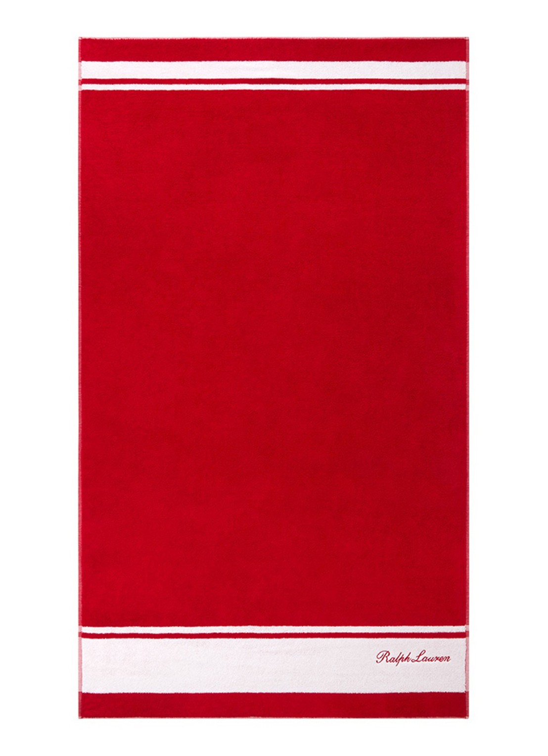 Ralph Lauren Chesson strandlaken - 540 gr/m2 - 100 x 170 cm - voorkant rood