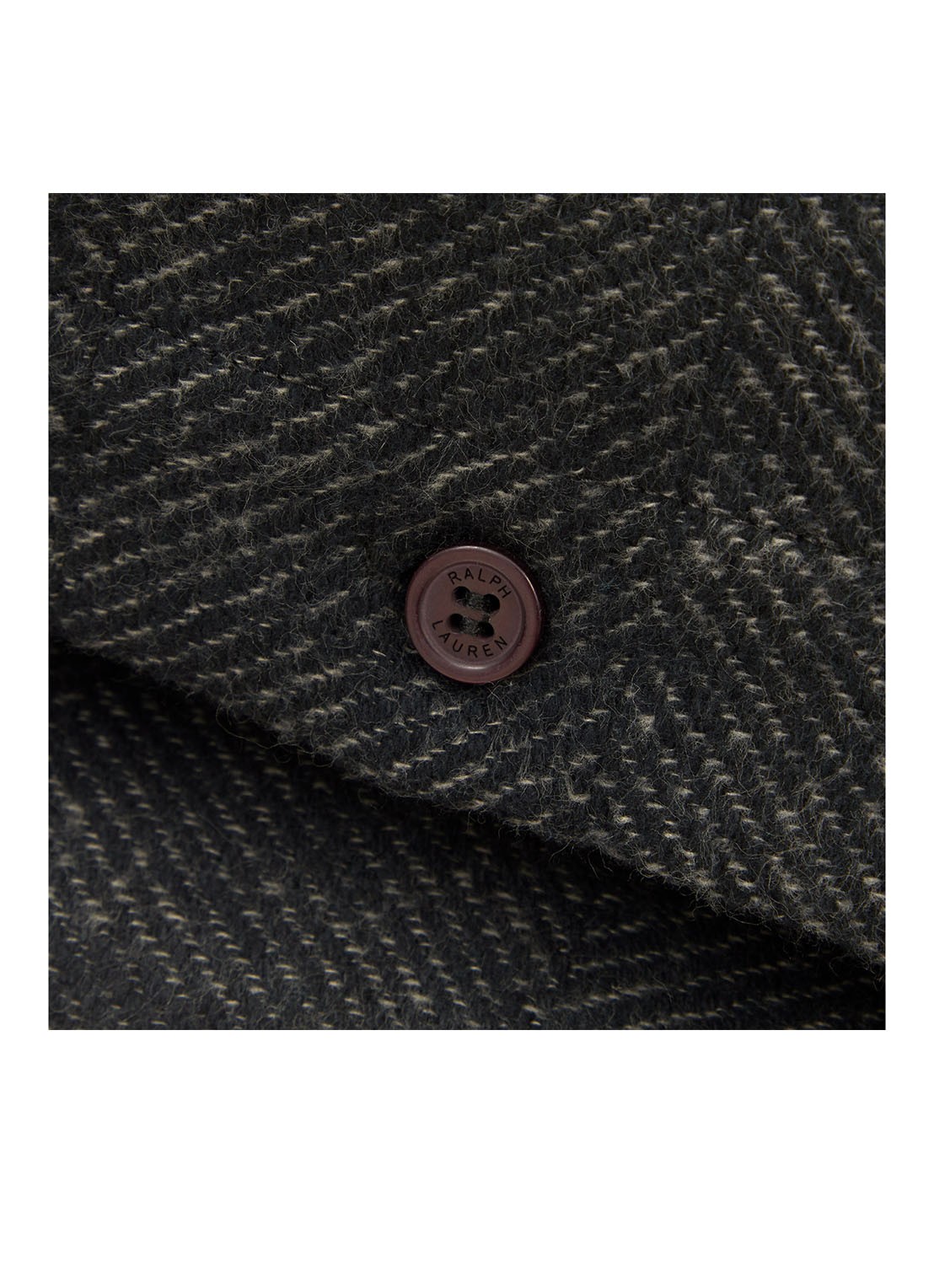Ralph Lauren Clark Gable kussensloop van katoen - detail 3 antraciet