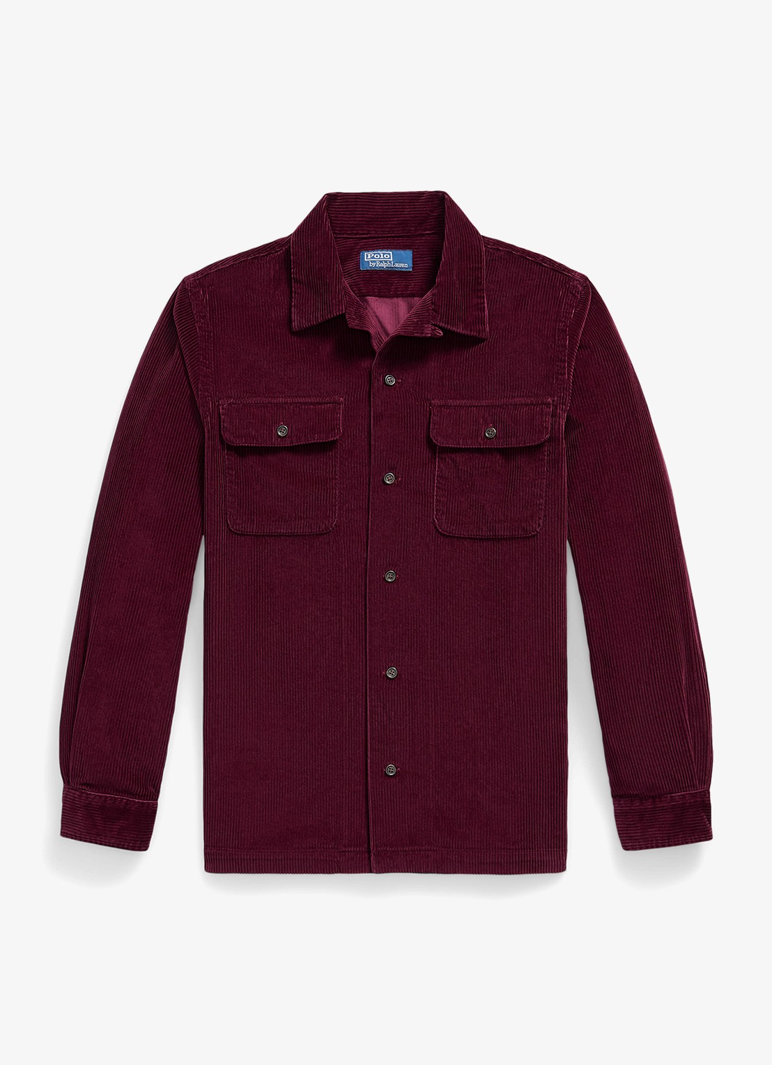 Ralph Lauren Classic corduroy overhemd met kraag - voorkant classic wine / wijnrood