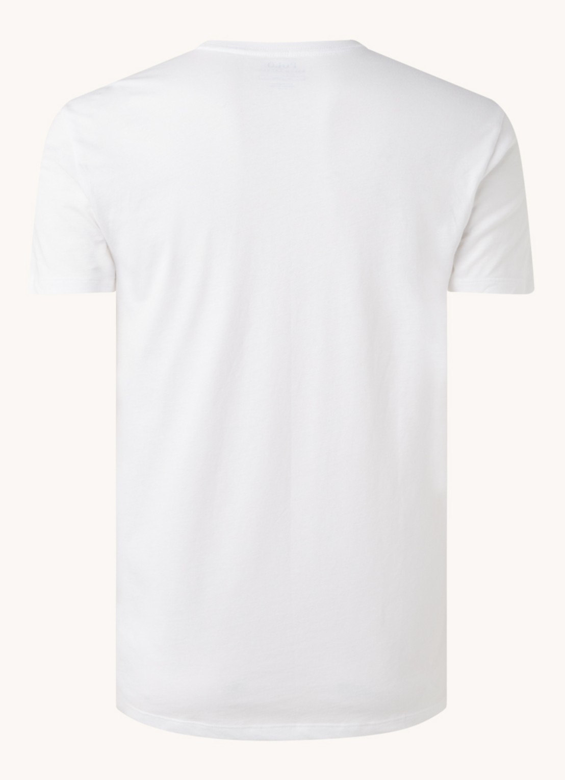 Ralph Lauren Classic Crew T-shirt in 3-pack - achterkant lichtgrijs