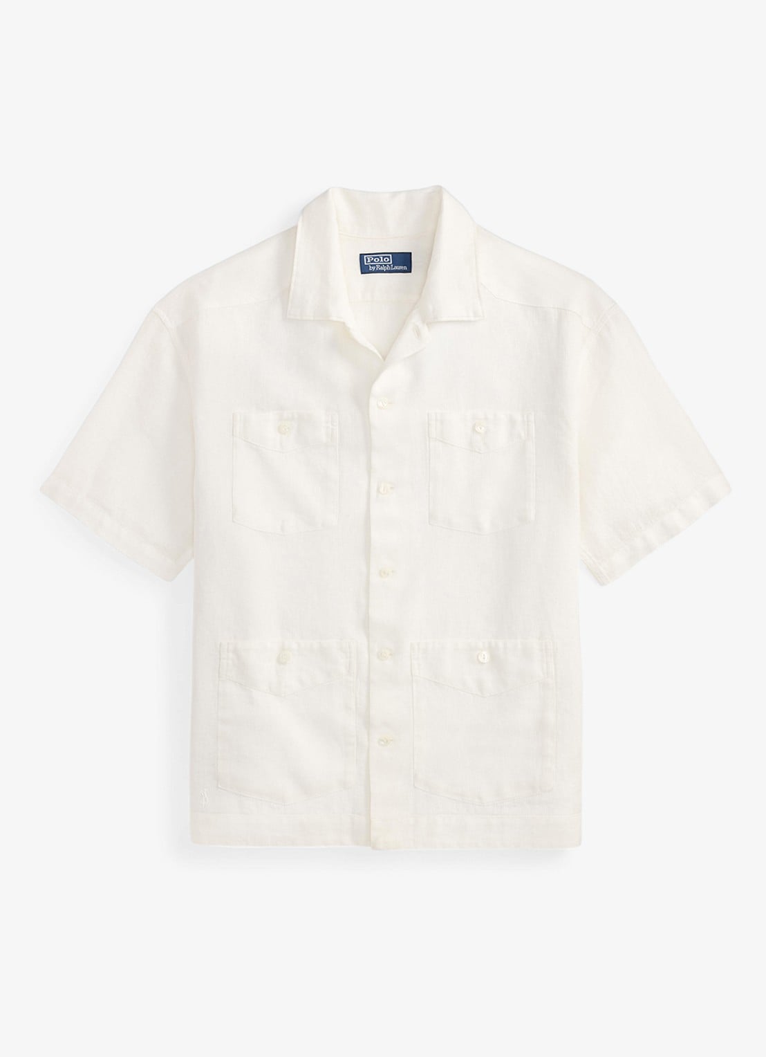 Ralph Lauren Classic fit linnen-katoenen overhemd - voorkant white / wit