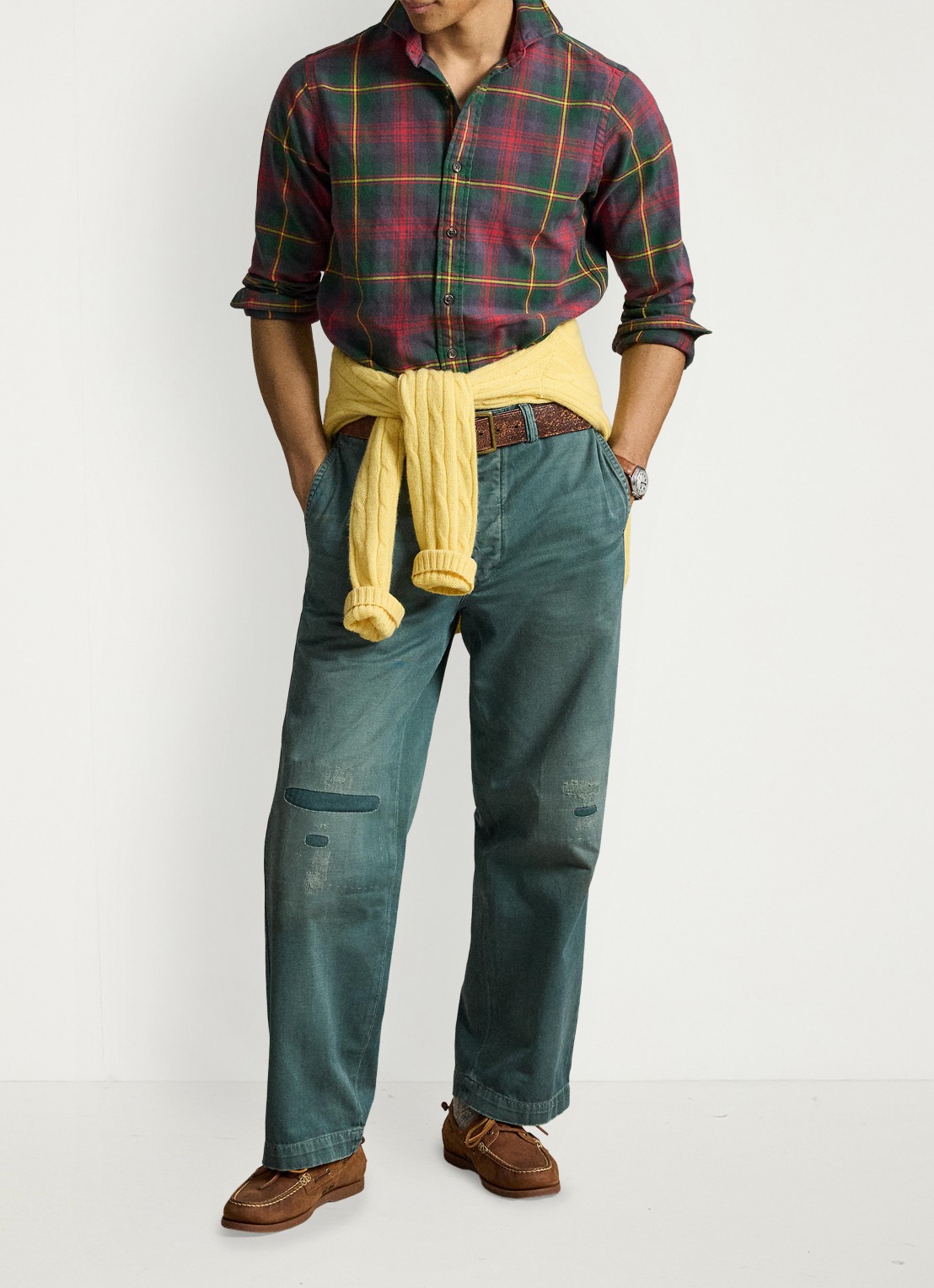 Ralph Lauren Classic fit overhemd met ruitdessin - detail 4 green/red multi / rood