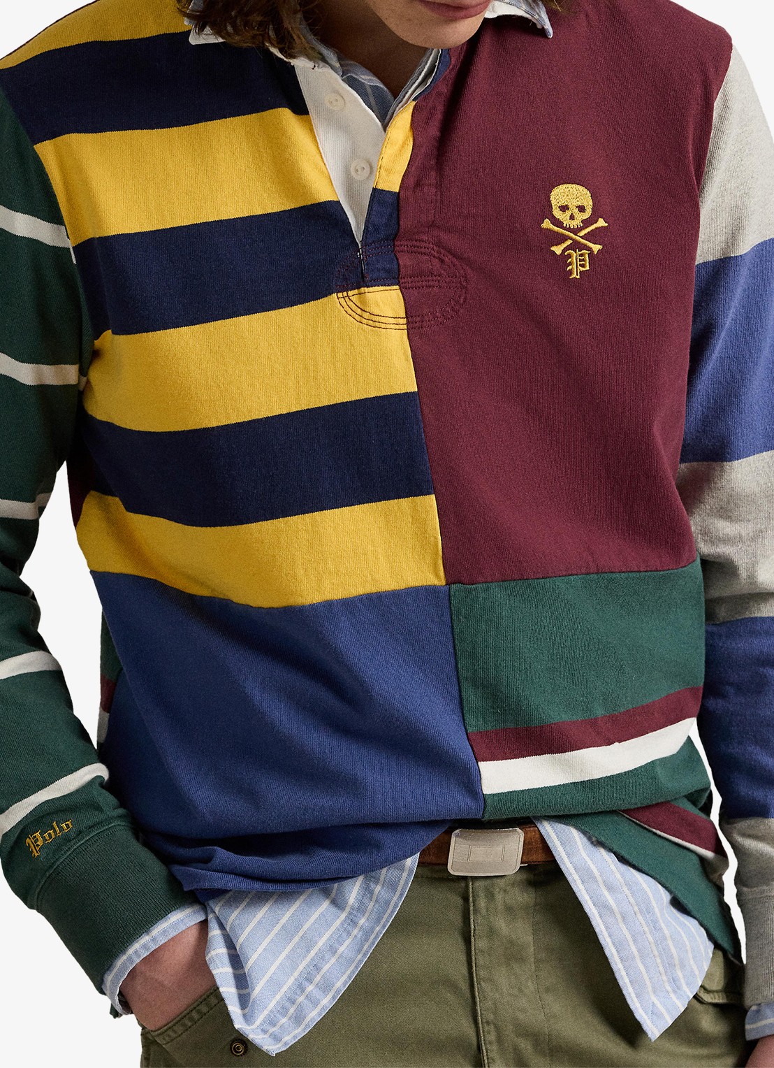Ralph Lauren Classic fit polo met colour blocking - detail 2 red wine multi / bordeauxrood