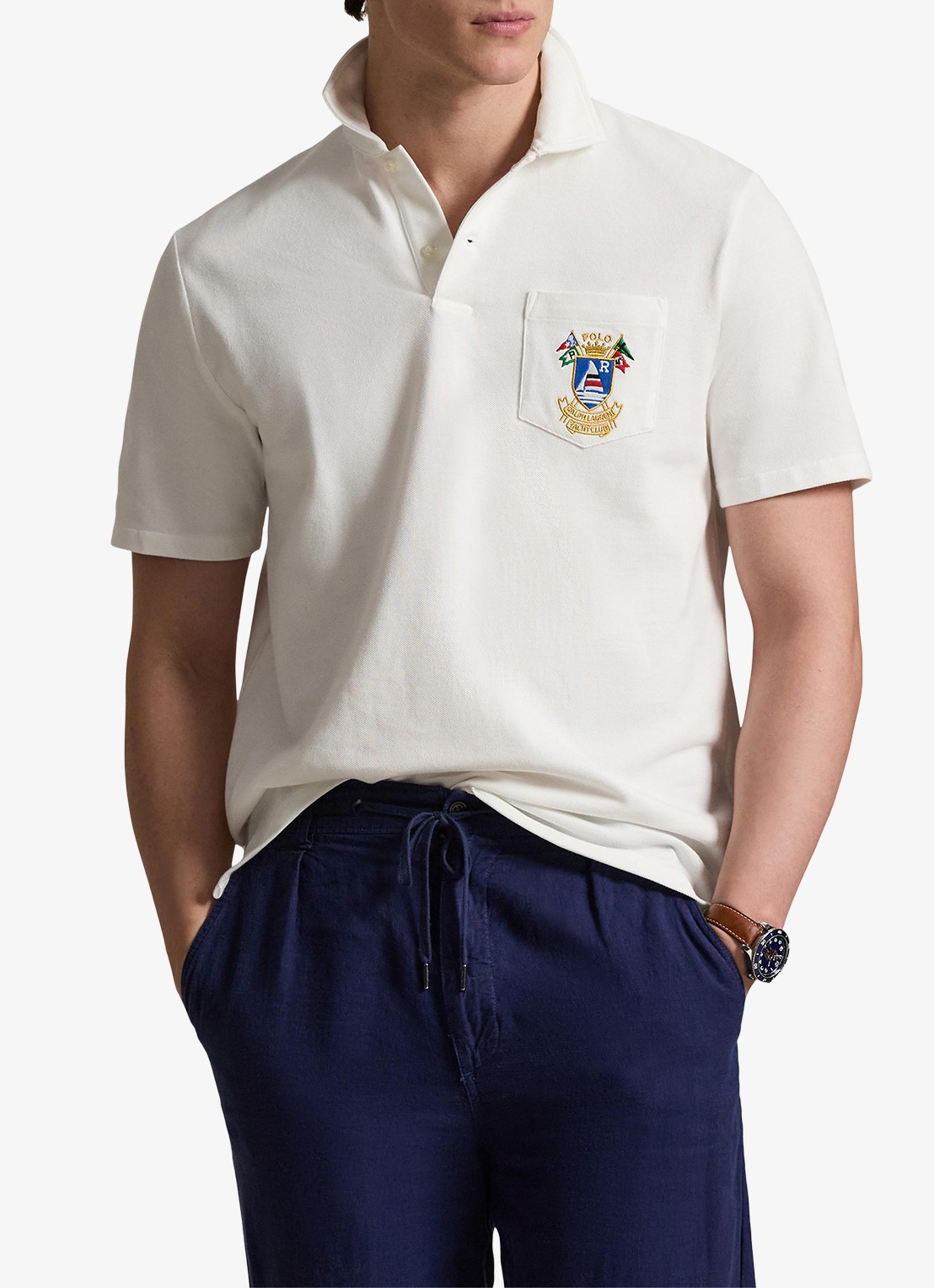 Ralph Lauren Classic fit polo met embleem - detail 4 white / wit