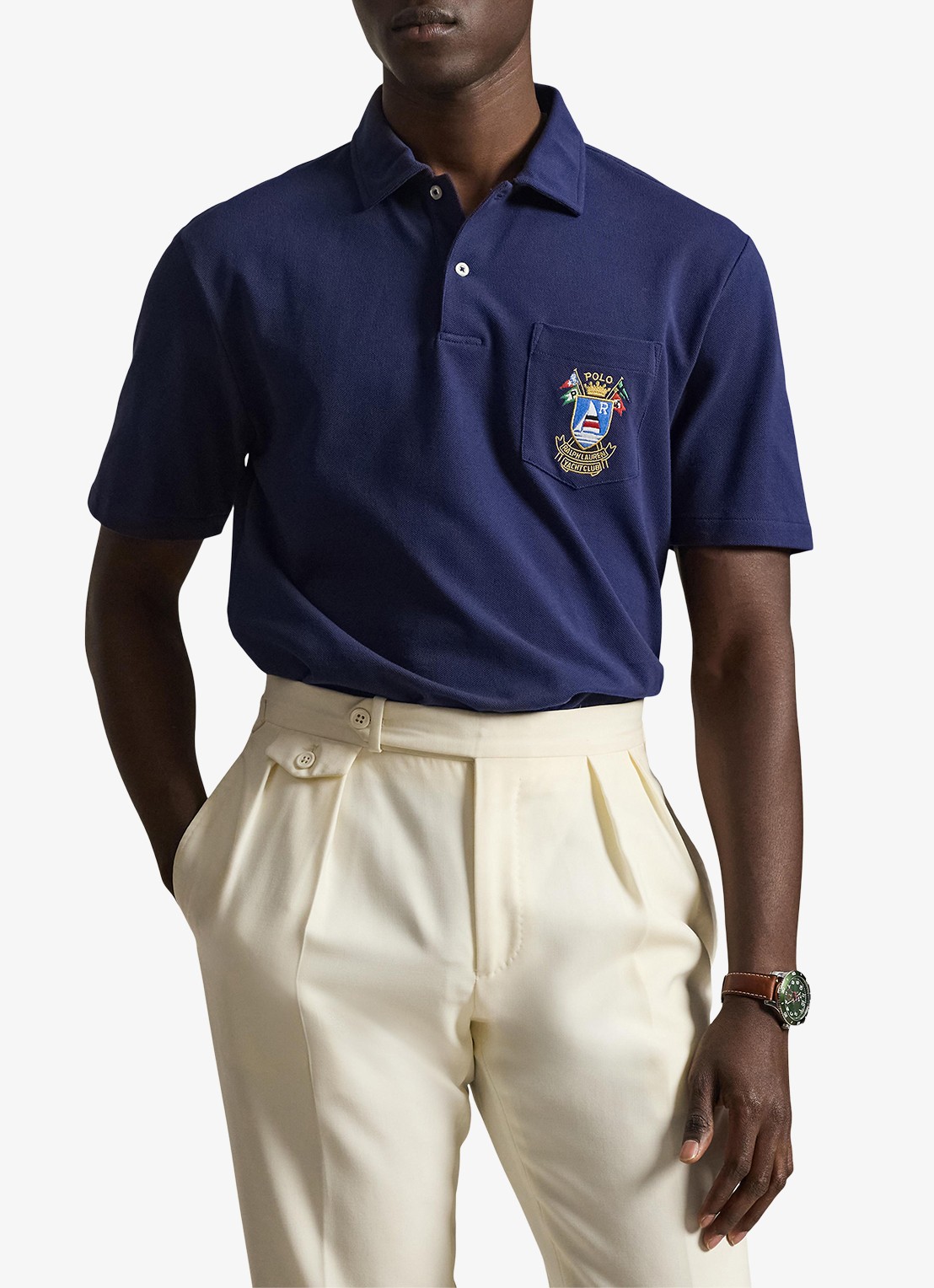 Ralph Lauren Classic fit polo met embleem - detail 3 dark cobalt / donkerblauw