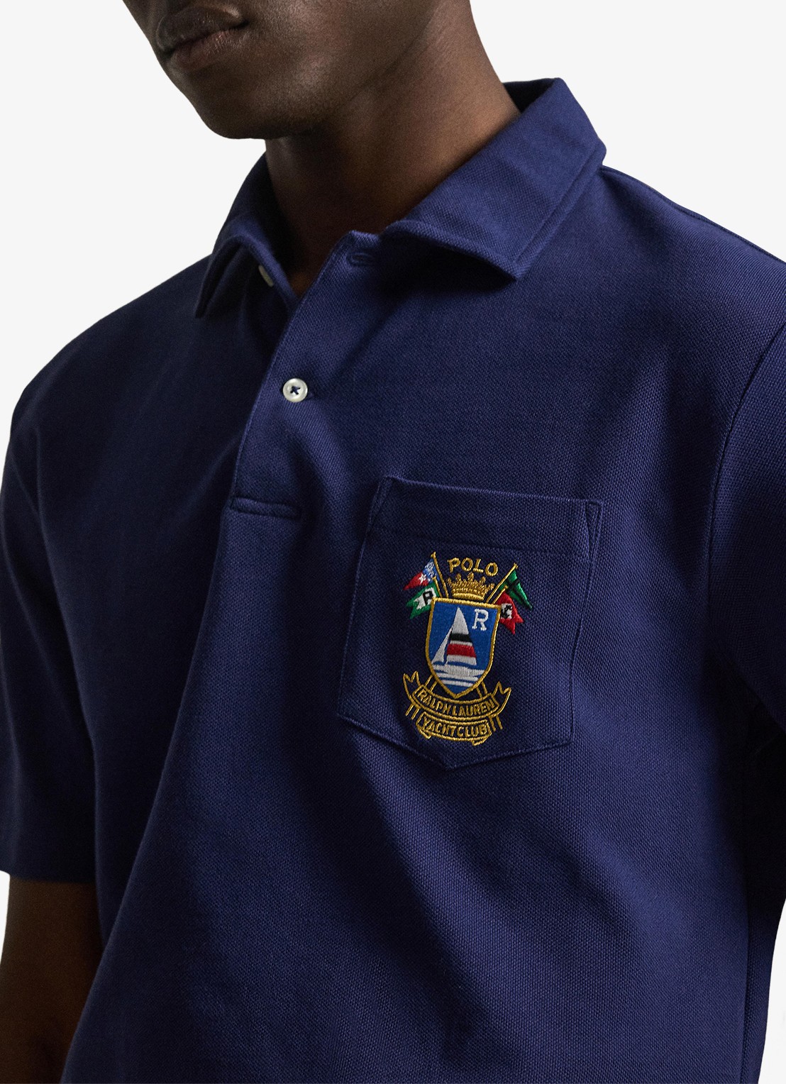 Ralph Lauren Classic fit polo met embleem - detail 4 dark cobalt / donkerblauw