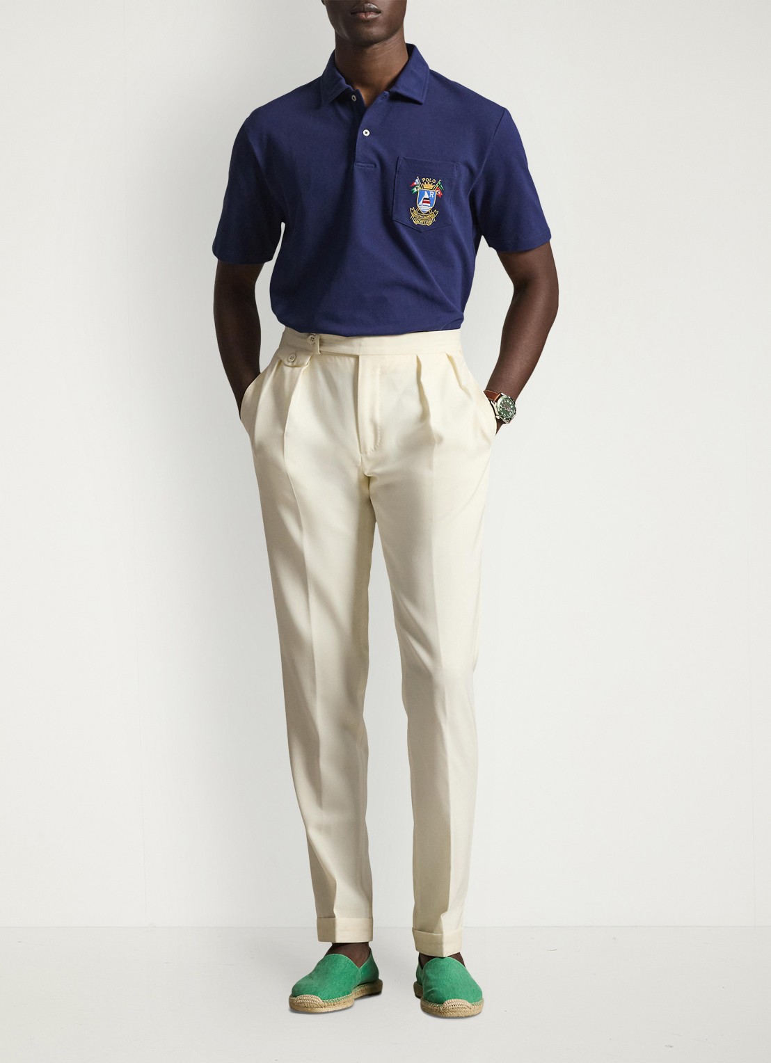 Ralph Lauren Classic fit polo met embleem - voorkant 2 dark cobalt / donkerblauw