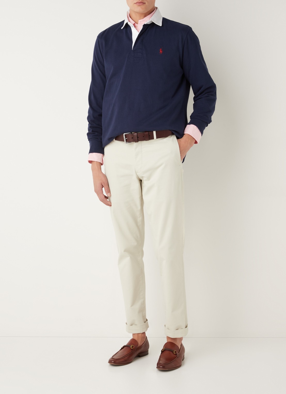 Ralph Lauren Classic fit polo met logoborduring - voorkant 6 cruise navy / donkerblauw