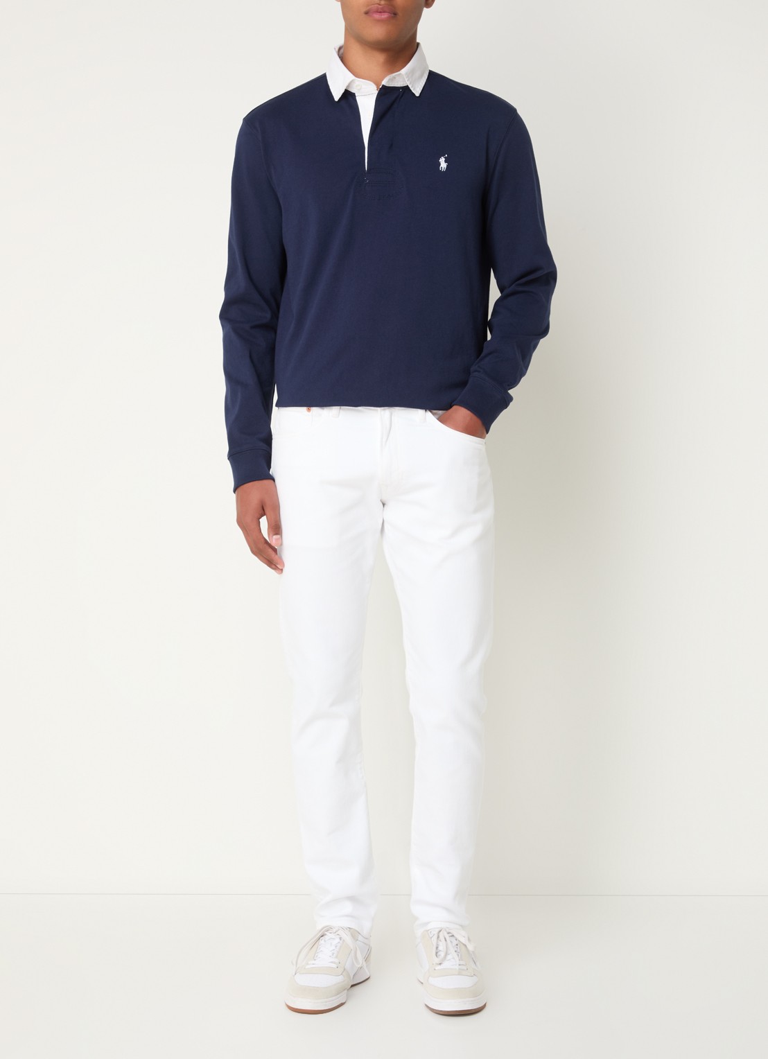 Ralph Lauren Classic fit polo met logoborduring - voorkant 4 cruise navy / donkerblauw