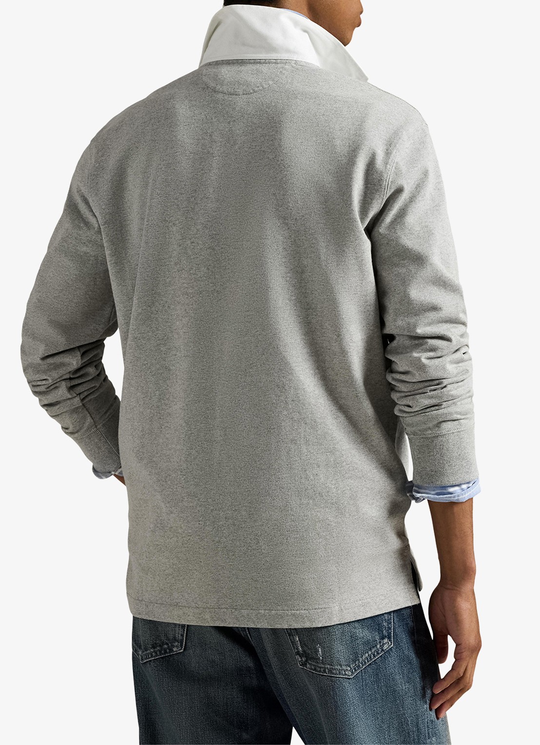 Ralph Lauren Classic fit polo met logoborduring - achterkant andover heather / grijs