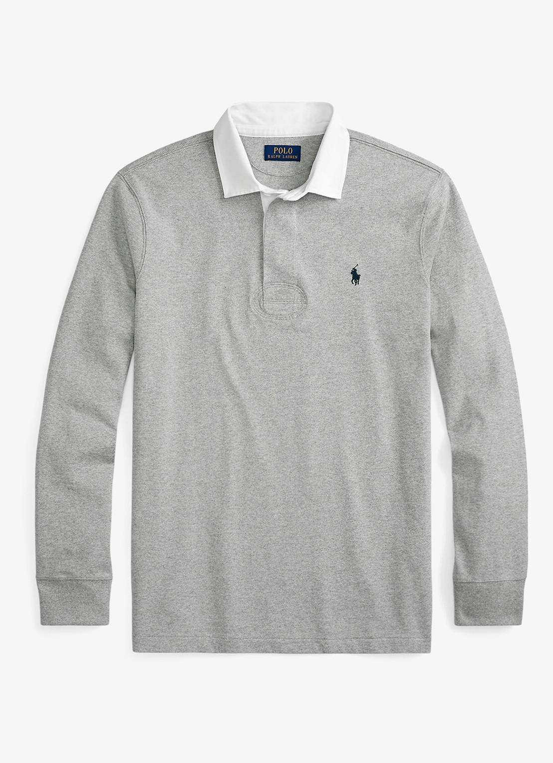 Ralph Lauren Classic fit polo met logoborduring - voorkant 2 andover heather / grijs