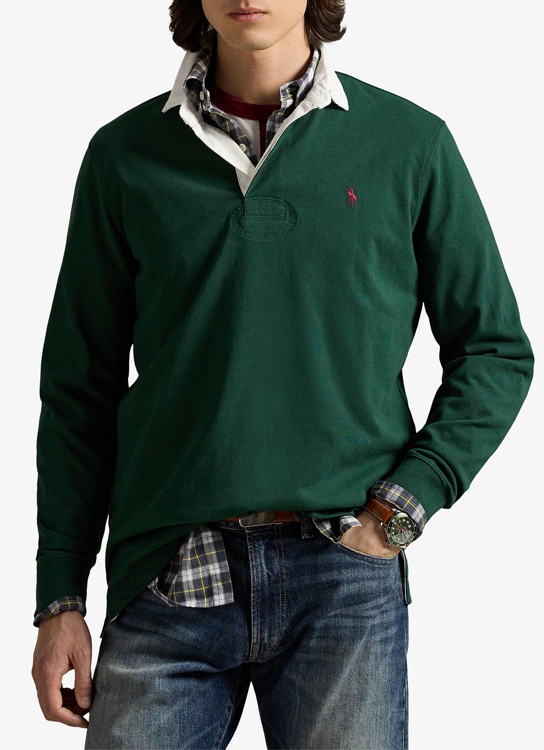 Ralph Lauren Classic fit polo met logoborduring - detail 4 vintage pine / donkergroen