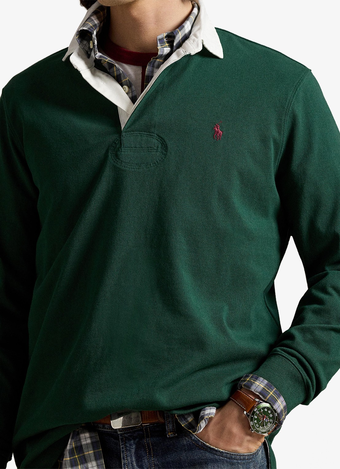 Ralph Lauren Classic fit polo met logoborduring - detail 5 vintage pine / donkergroen