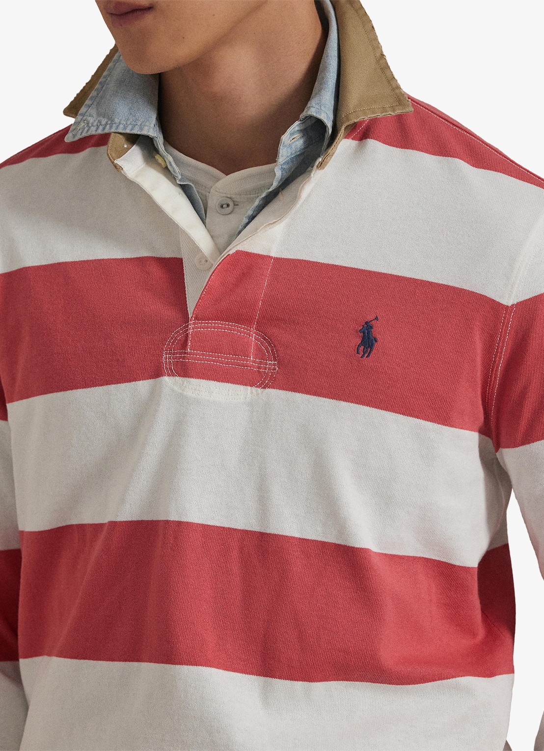 Ralph Lauren Classic fit polo met logoborduring - detail 3 red sky / rood