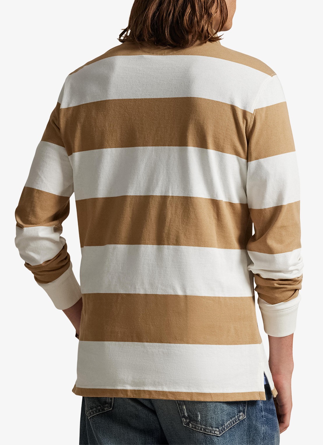 Ralph Lauren Classic fit polo met logoborduring - achterkant cafe tan / camel