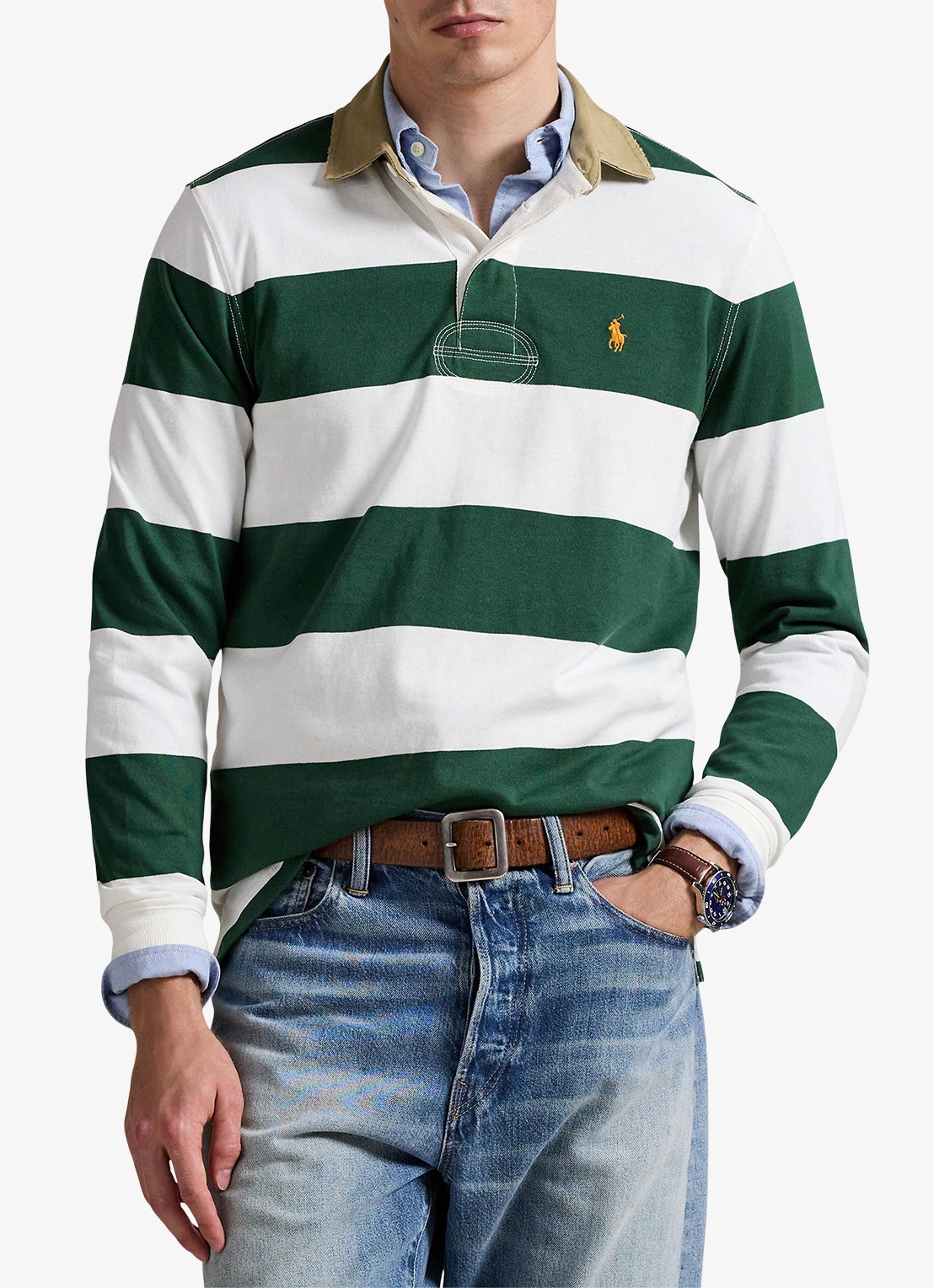 Ralph Lauren Classic fit polo met logoborduring - detail 4 grass green / groen