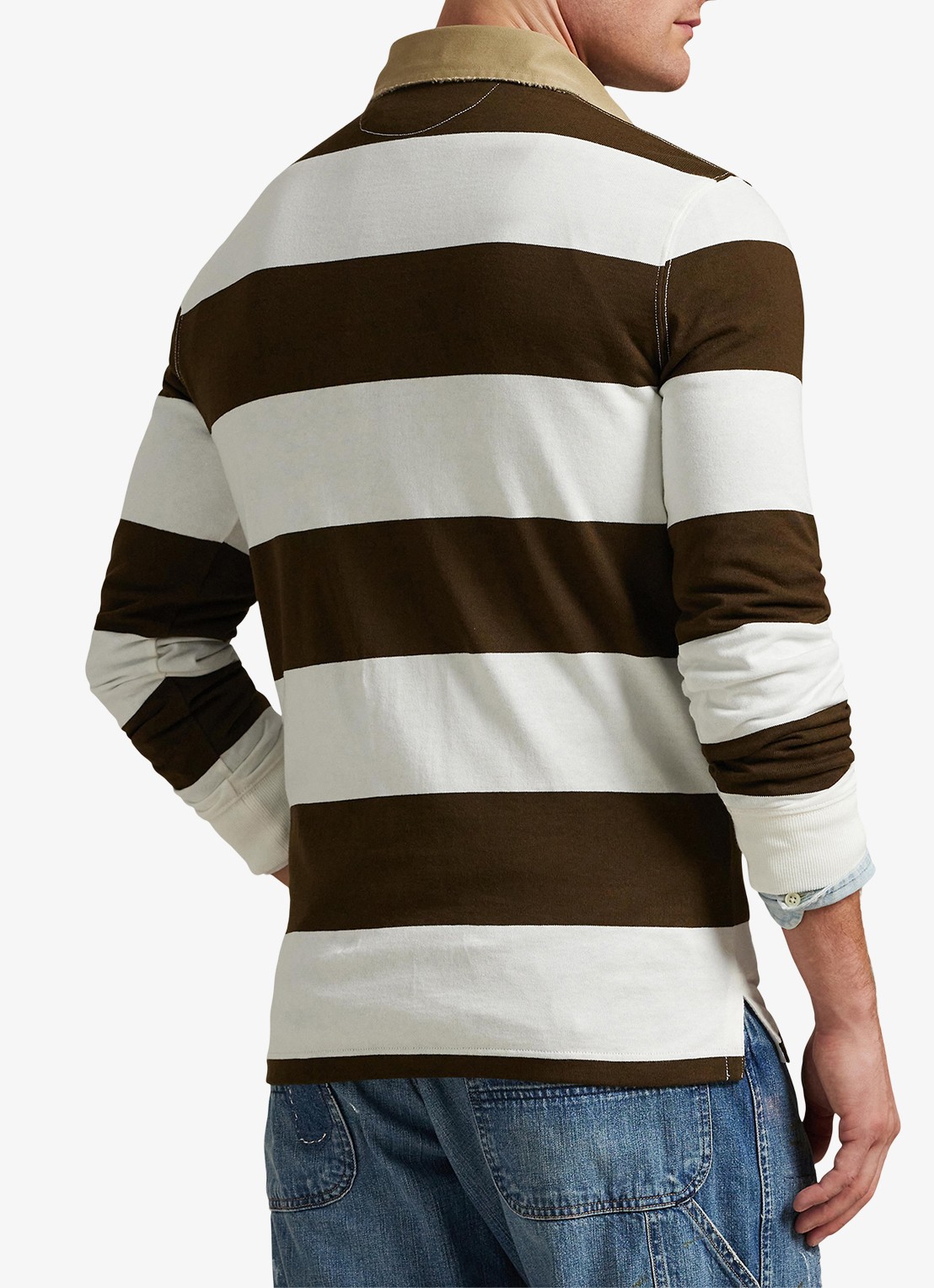 Ralph Lauren Classic fit polo met logoborduring - achterkant 3 dark brown / donkerbruin