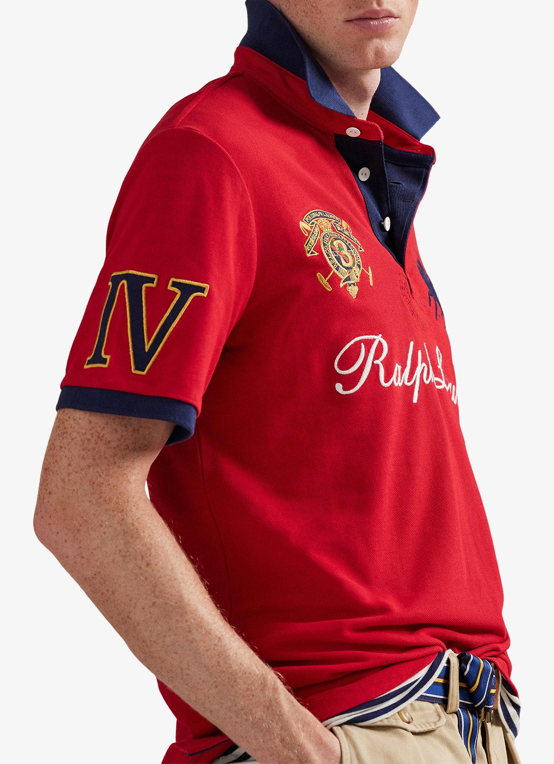 Ralph Lauren Classic fit polo met logoborduring - detail 4 rl 2000 red / rood
